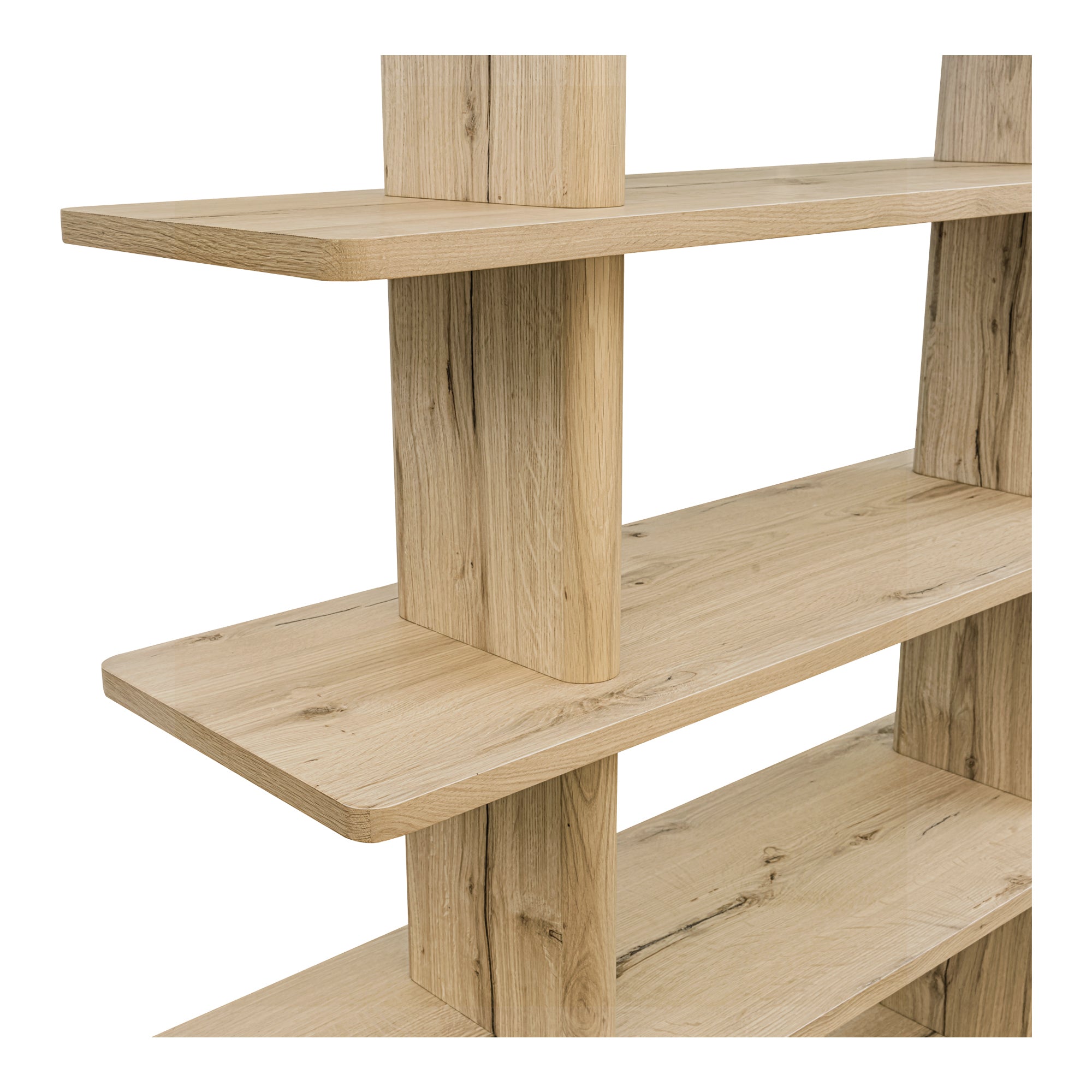 Casey Large Bookcase Rustic Oak - Central Designs