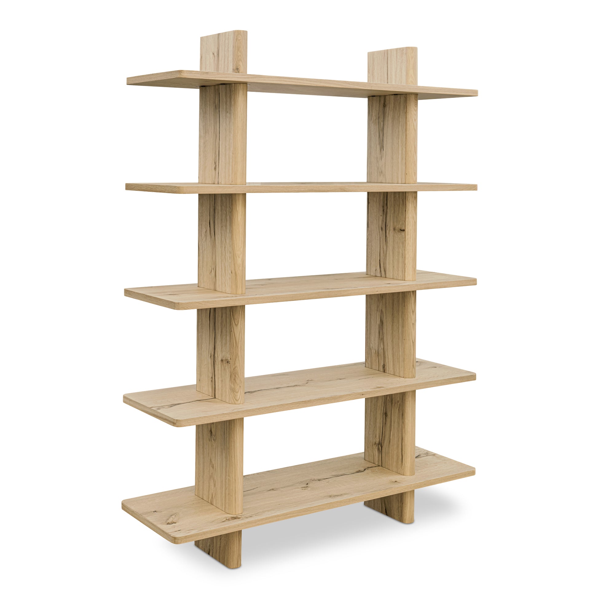 Casey Large Bookcase Rustic Oak - Central Designs