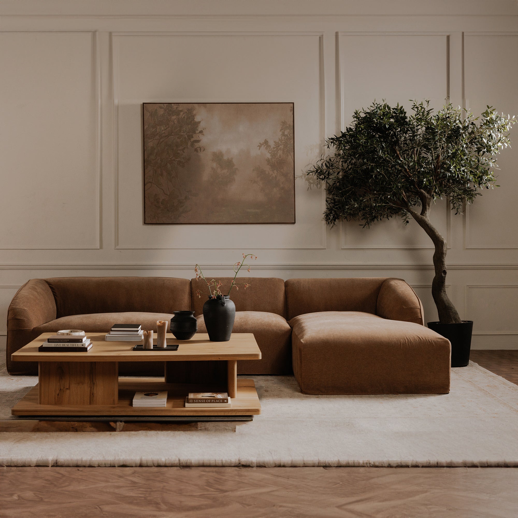 Casey Large Coffee Table Rustic Oak - Central Designs