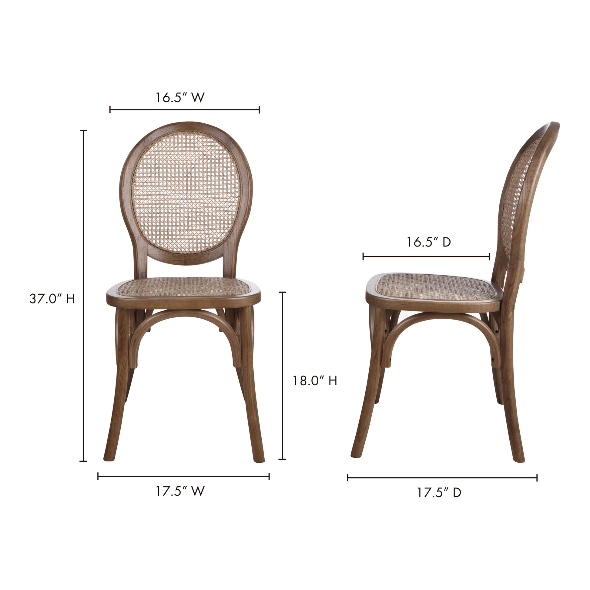 Rivalto Dining Chair Brown - Set Of Two - Central Designs