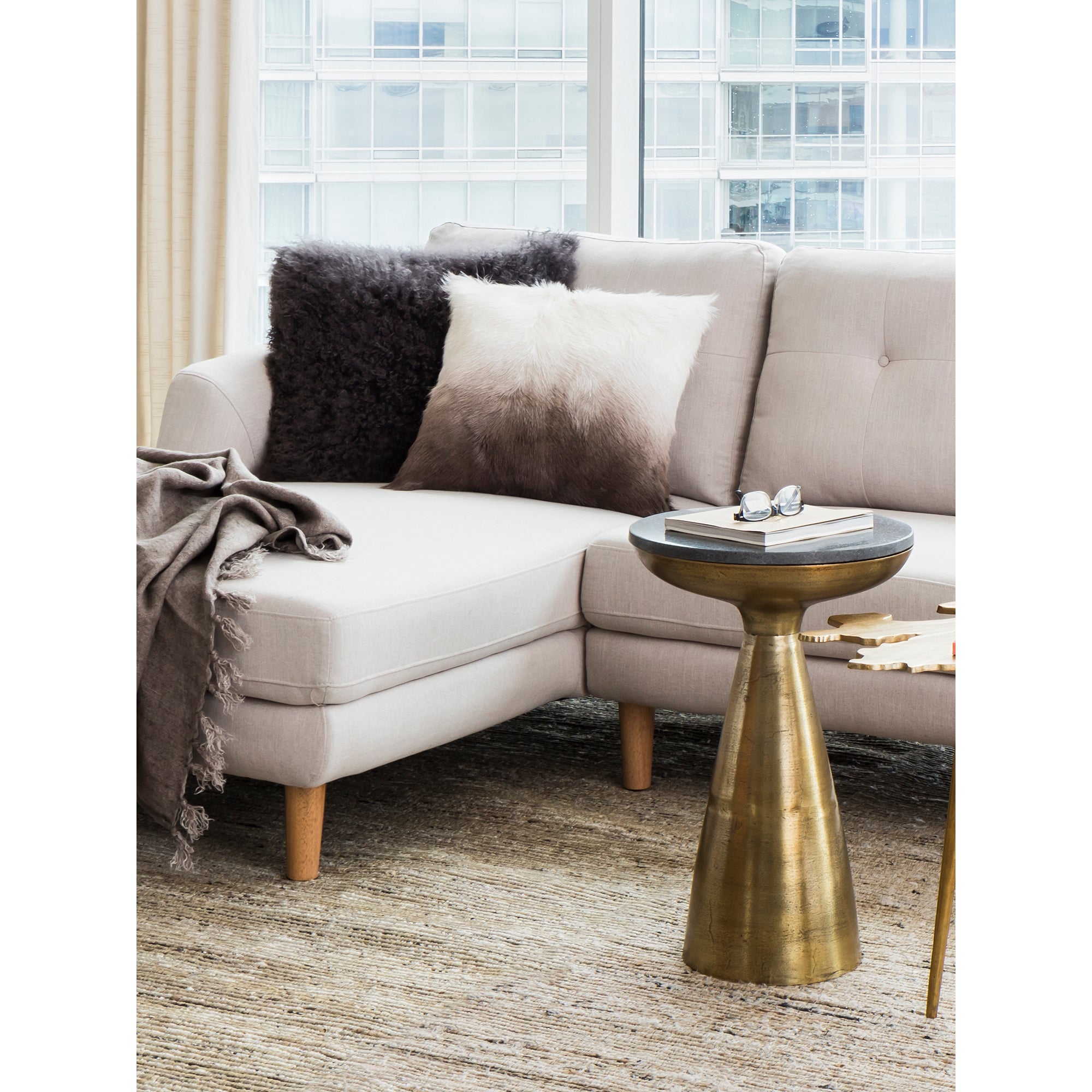 Font Side Table Brass - Central Designs