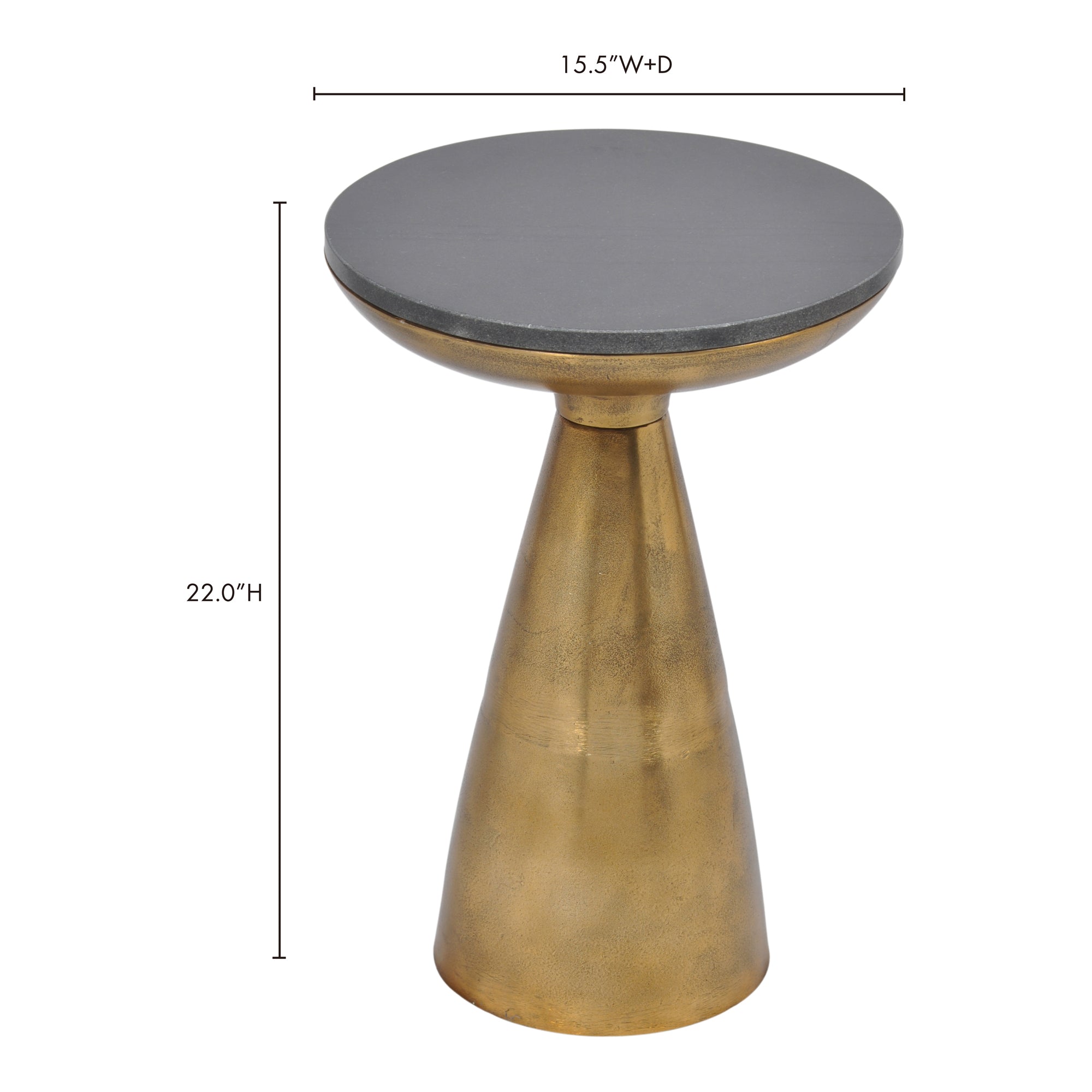 Font Side Table Brass - Central Designs