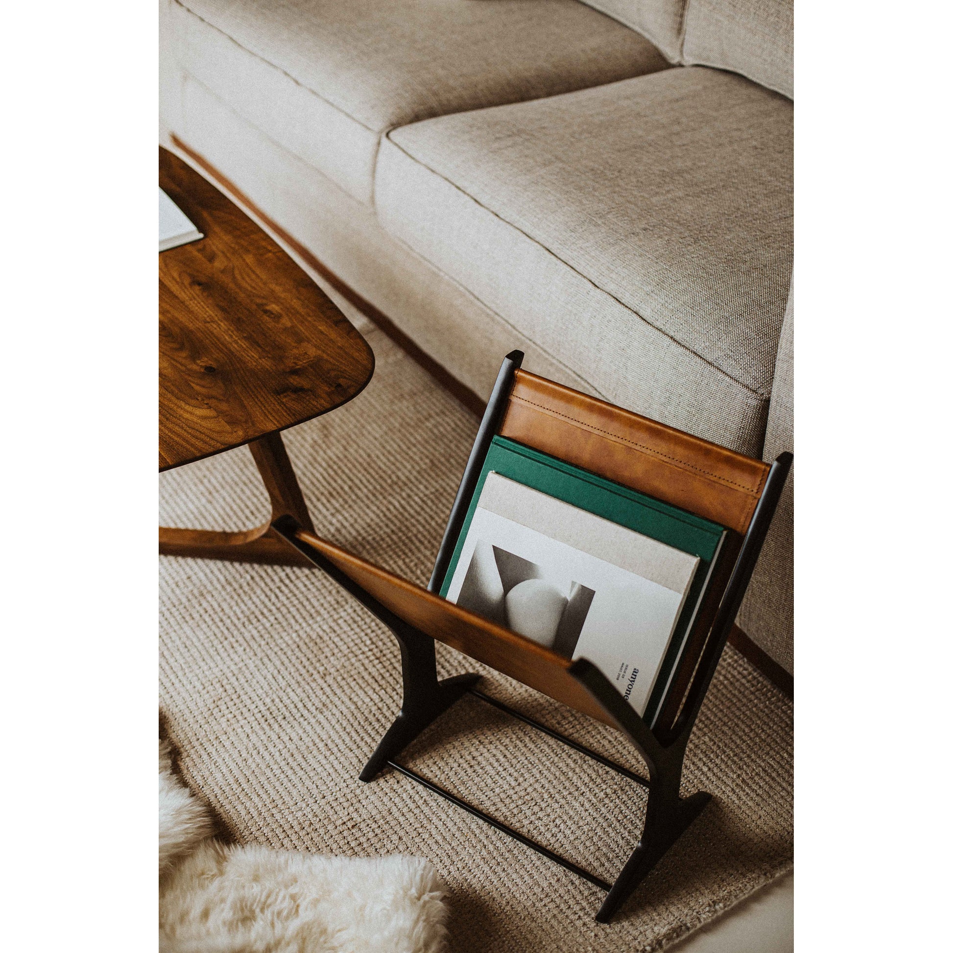 Ziff Magazine Holder Light Brown - Central Designs