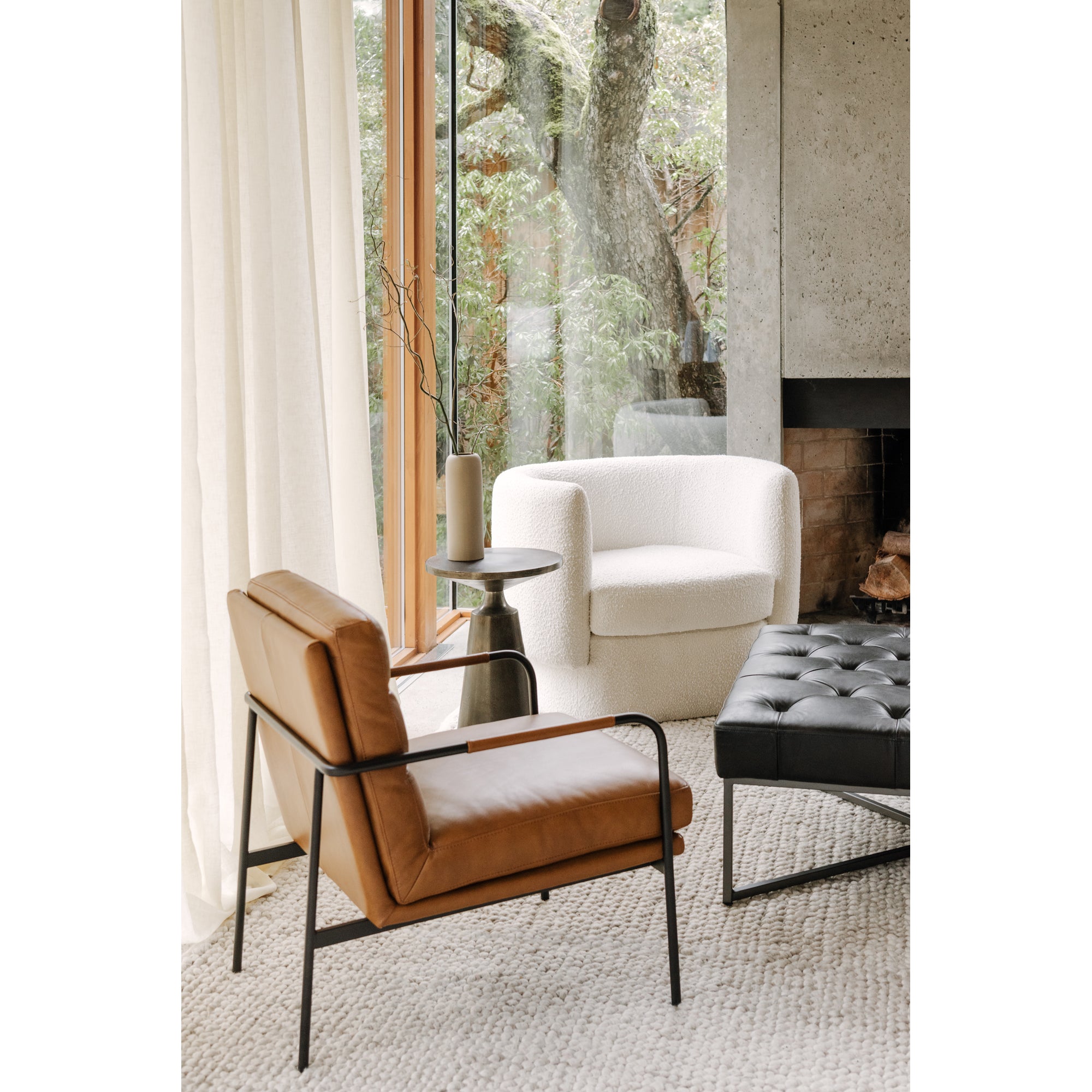 Sonja Accent Table Charcoal Grey - Central Designs