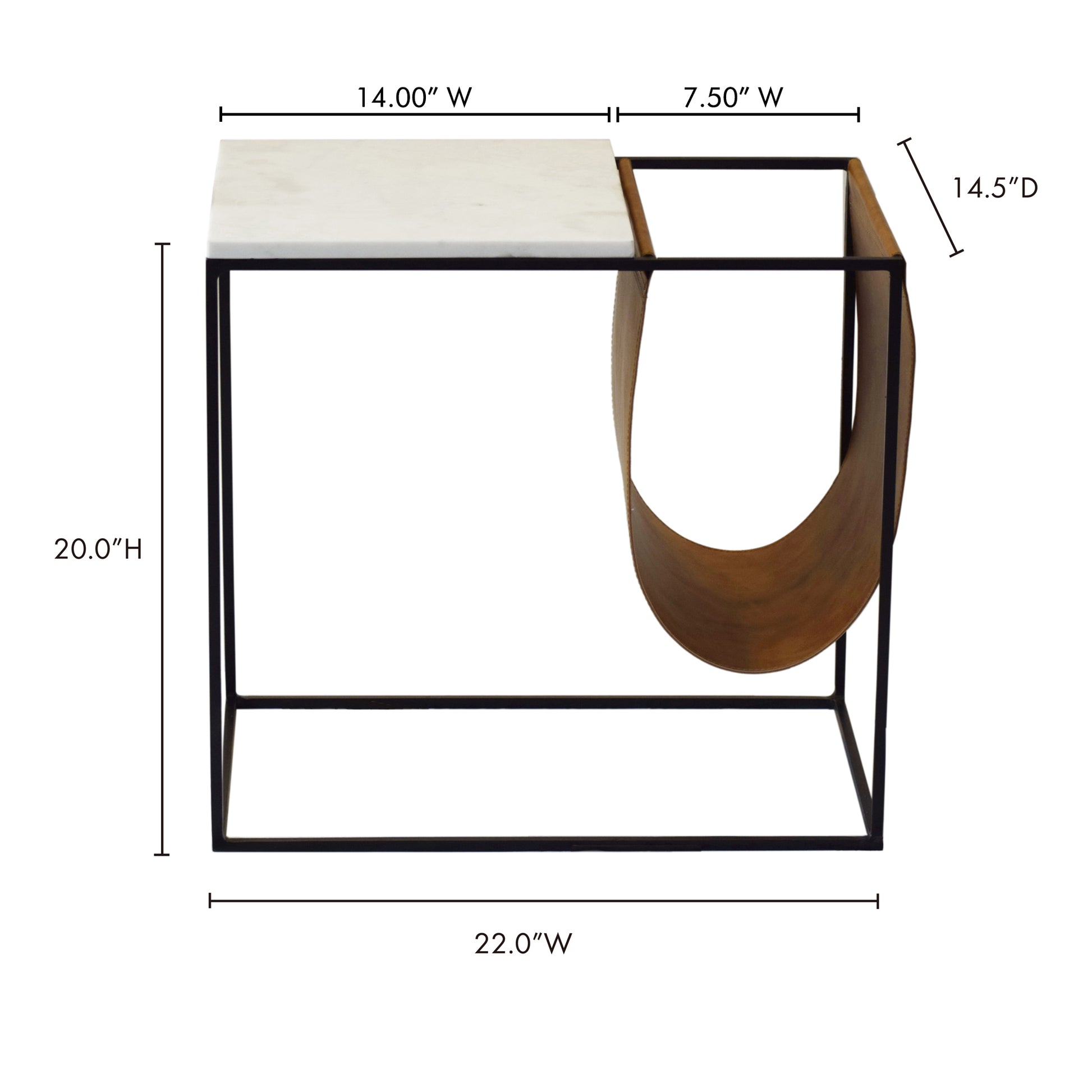 Cave Magazine Rack Brown - Central Designs