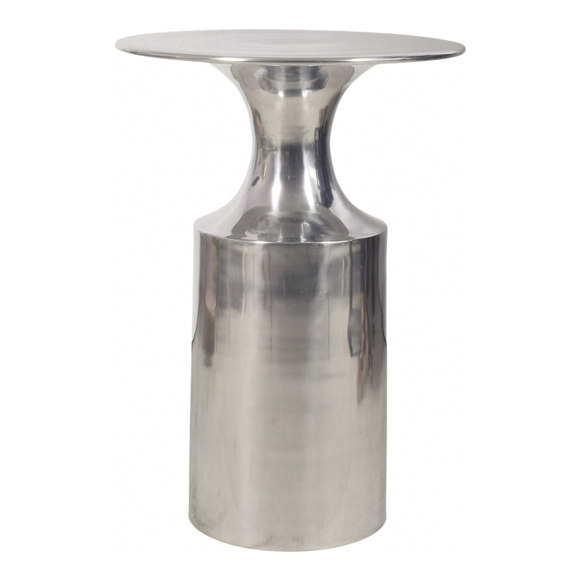 Rassa Accent Table Polished Silver - Central Designs
