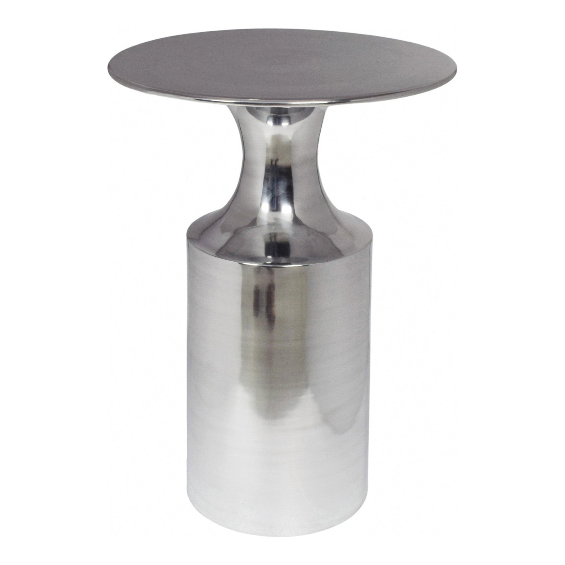 Rassa Accent Table Polished Silver - Central Designs