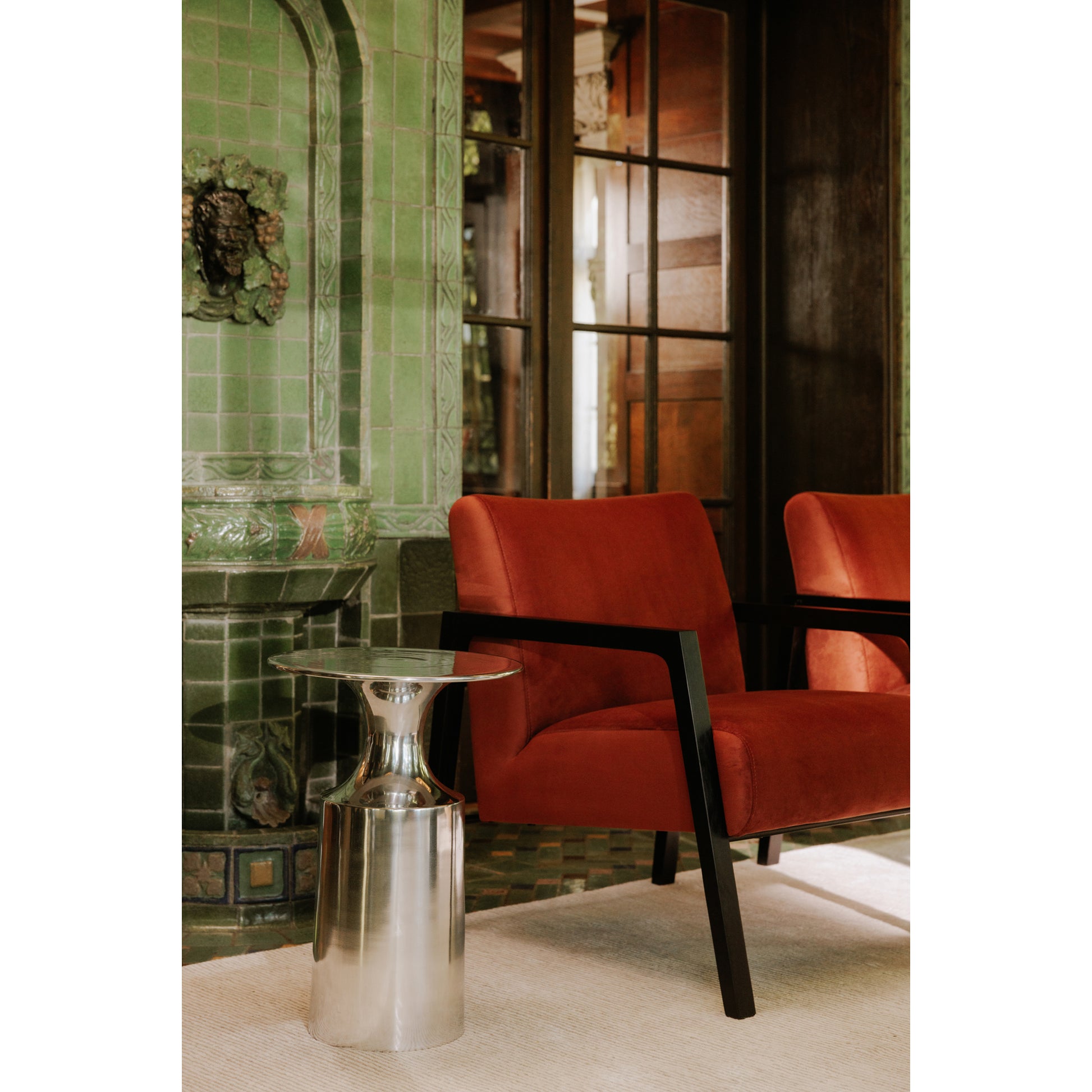 Rassa Accent Table Polished Silver - Central Designs