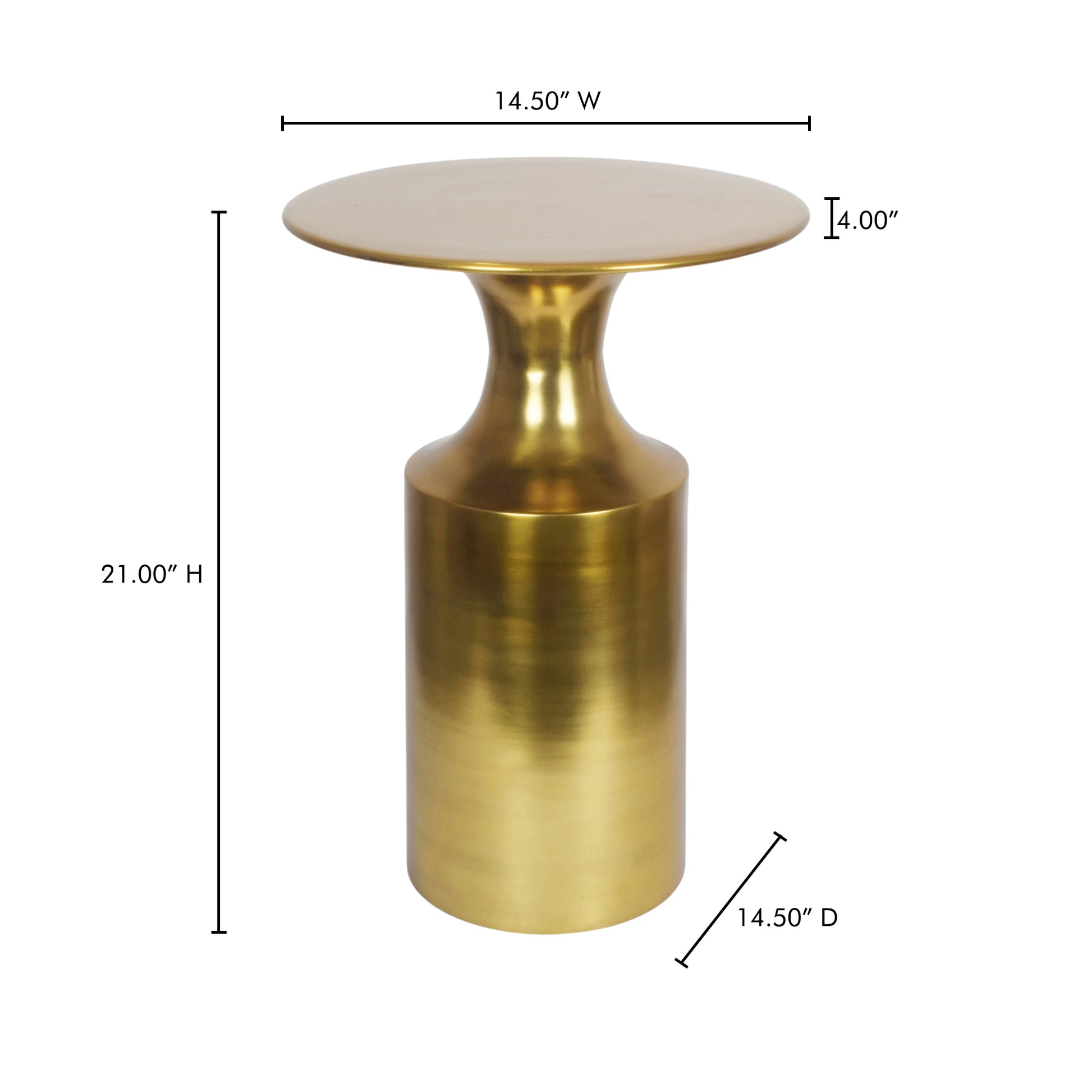 Rassa Accent Table Gold - Central Designs