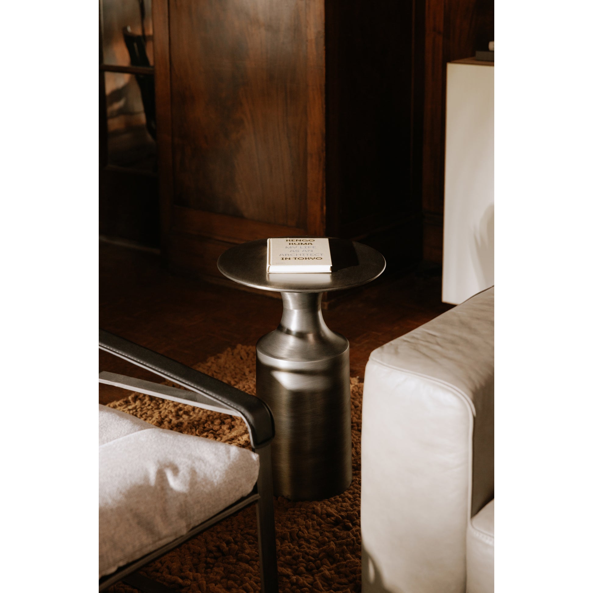 Rassa Accent Table Polished Zinc - Central Designs