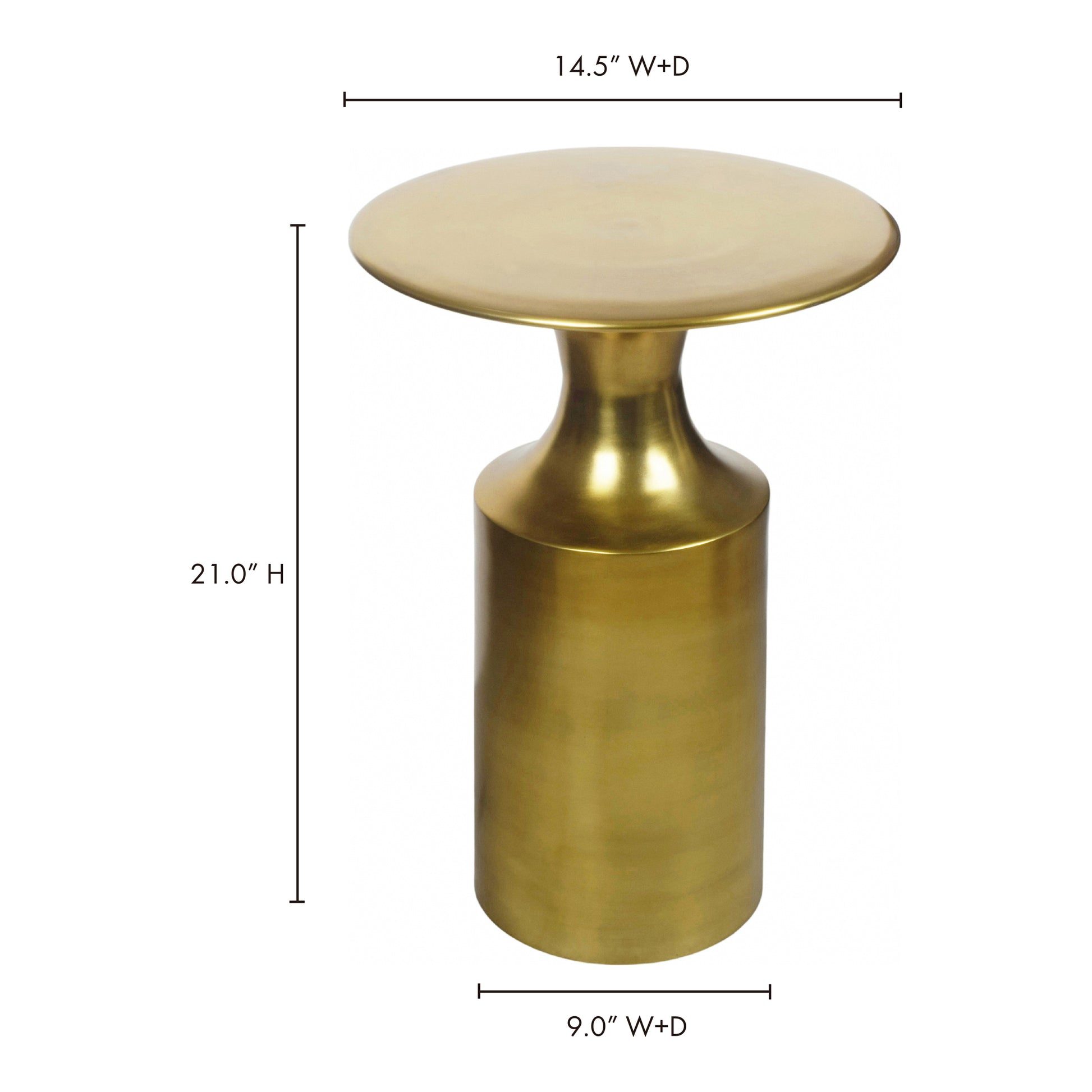 Rassa Accent Table Polished Zinc - Central Designs
