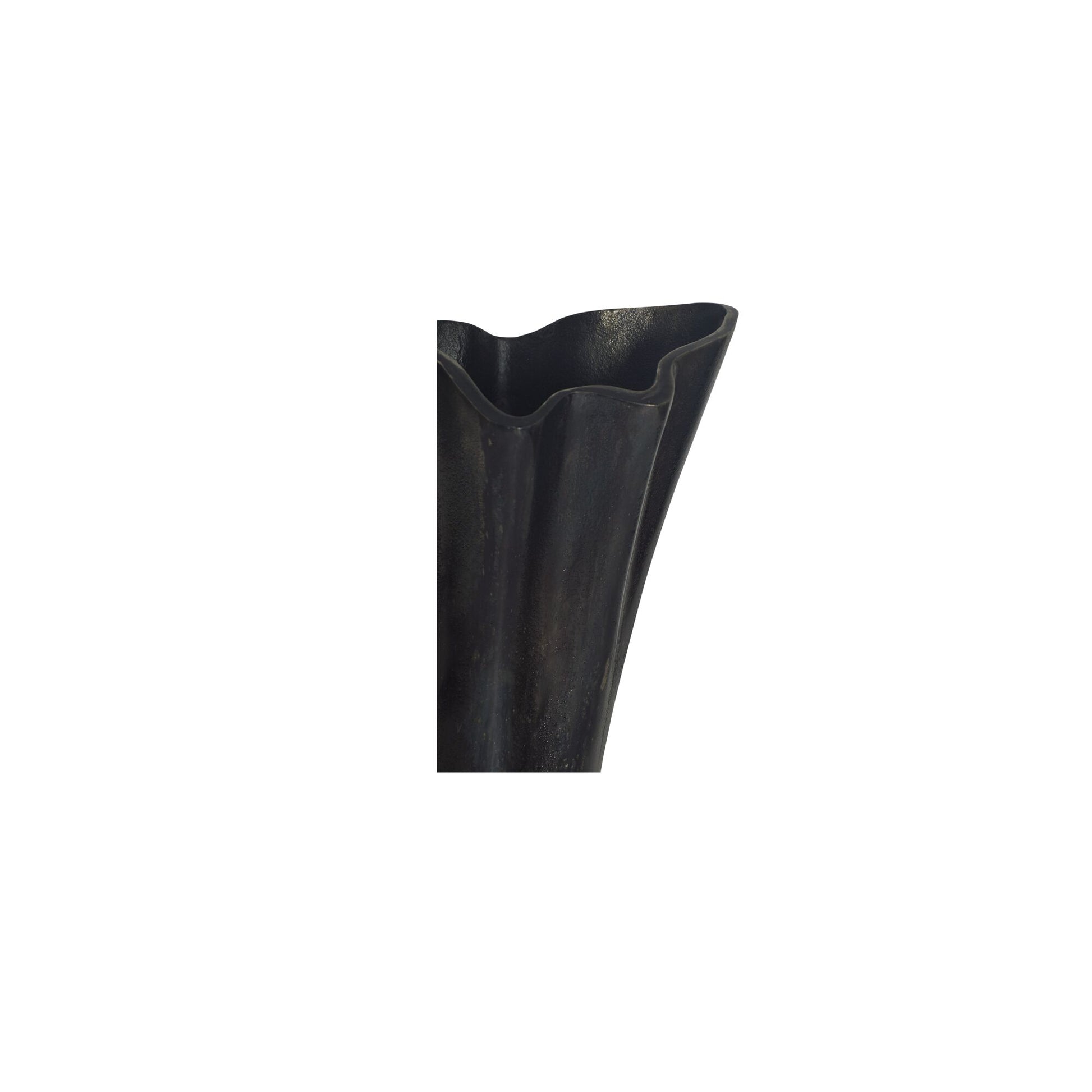 Yeri Cast Aluminum Vase Black - Central Designs