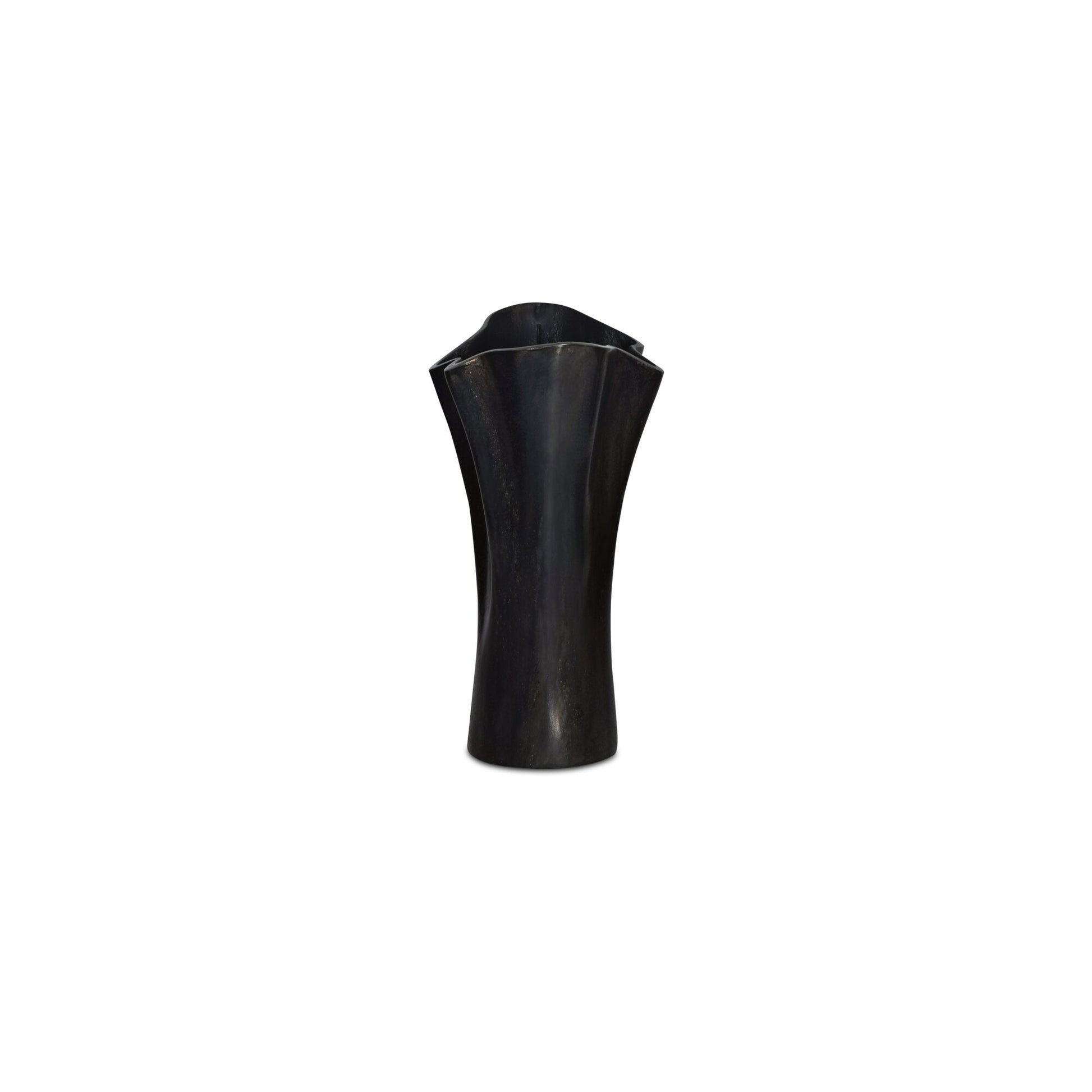 Yeri Cast Aluminum Vase Black - Central Designs