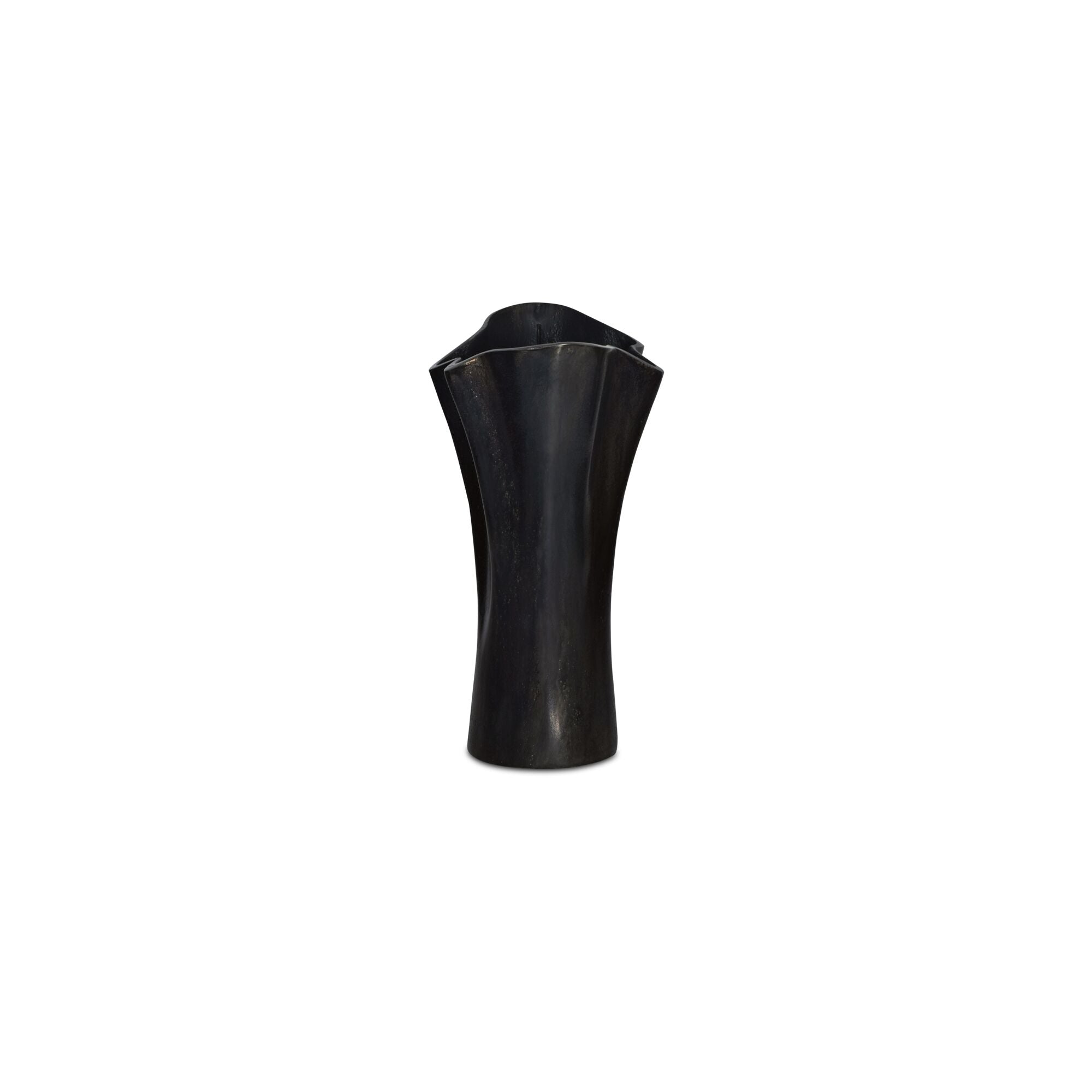Yeri Cast Aluminum Vase Black - Central Designs