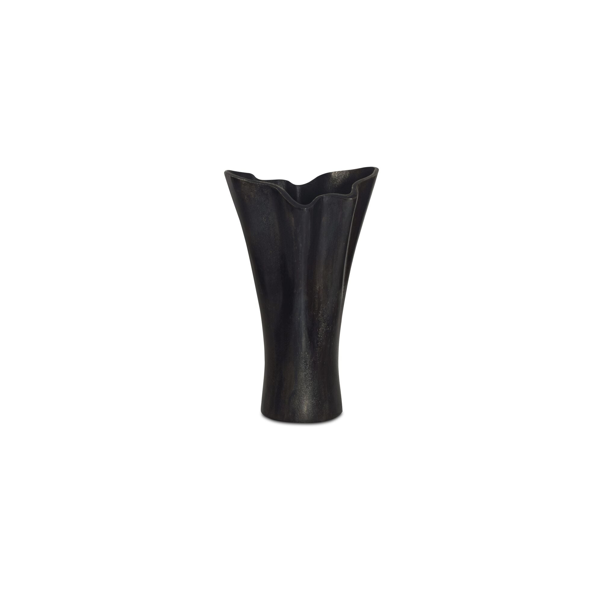 Yeri Cast Aluminum Vase Black - Central Designs