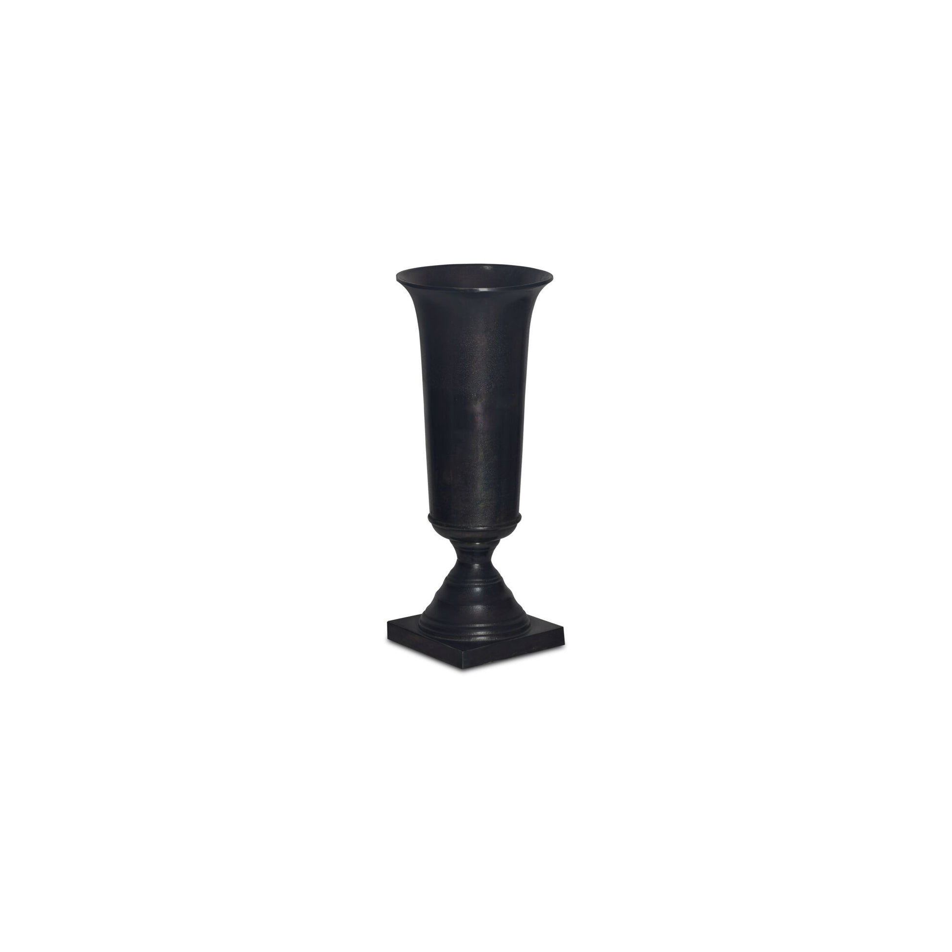 Cassia Cast Aluminum Vase Black - Central Designs