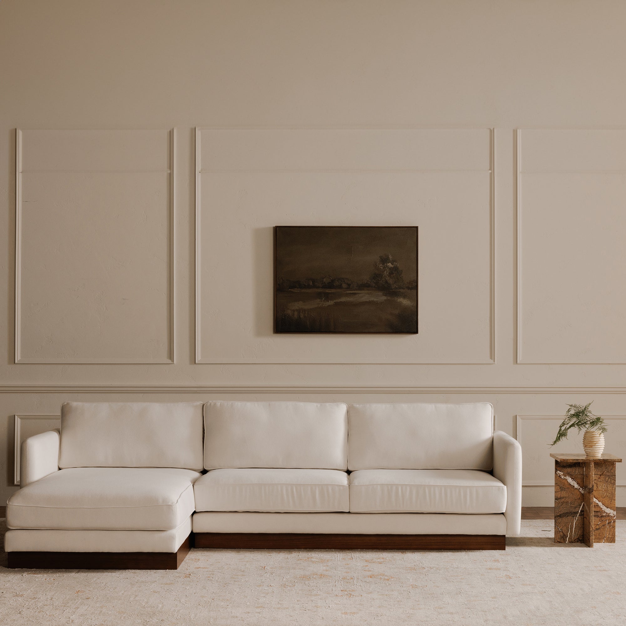 Vernon Left Sectional White - Central Designs