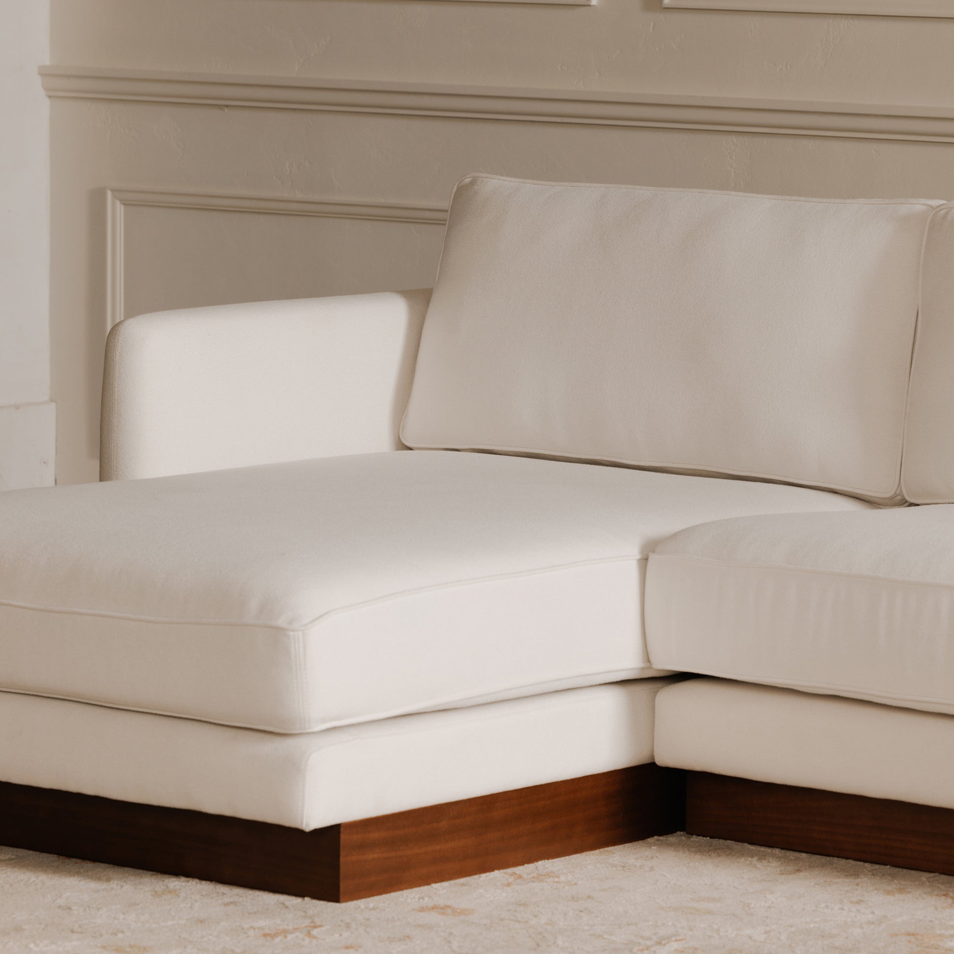 Vernon Left Sectional White - Central Designs