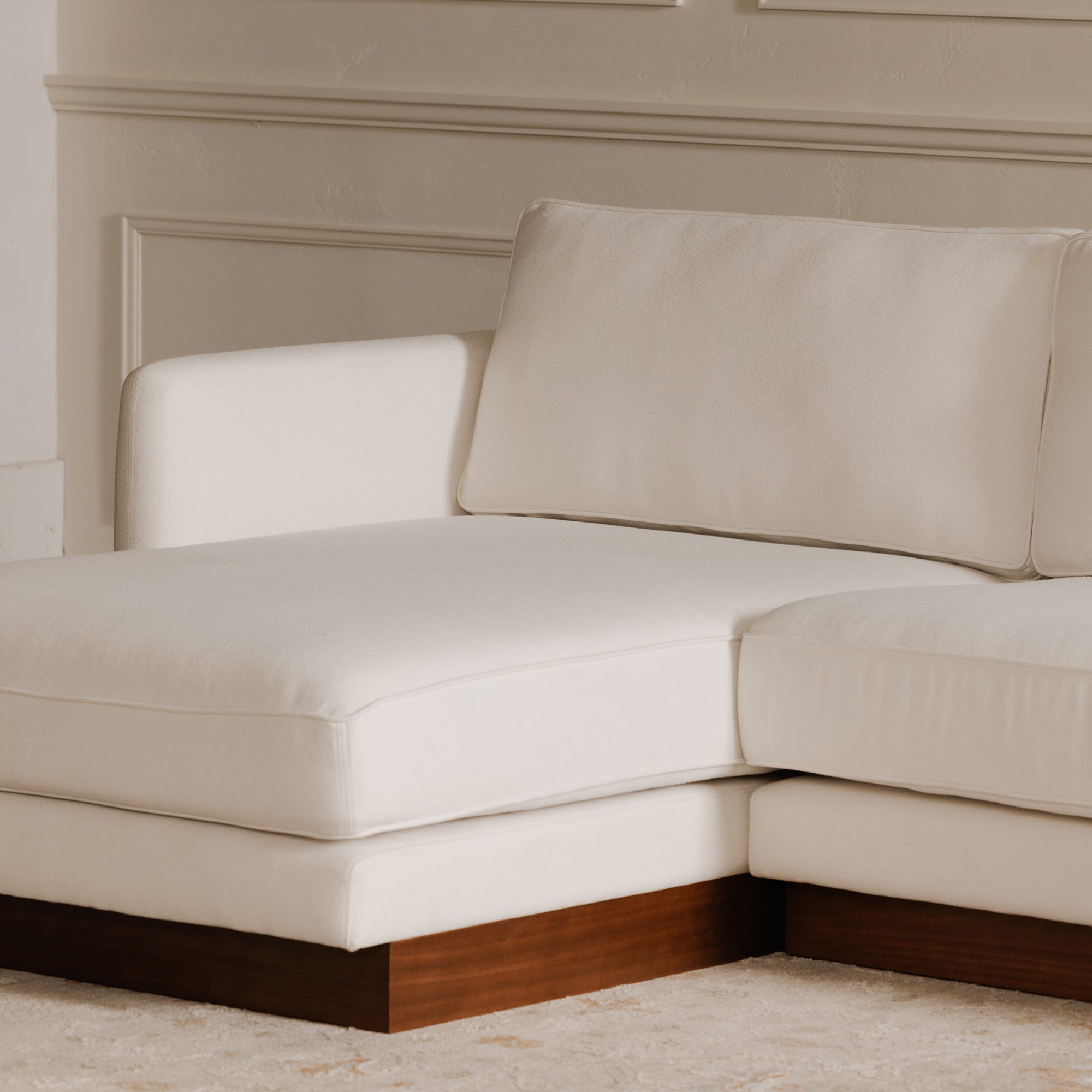 Vernon Left Sectional White - Central Designs