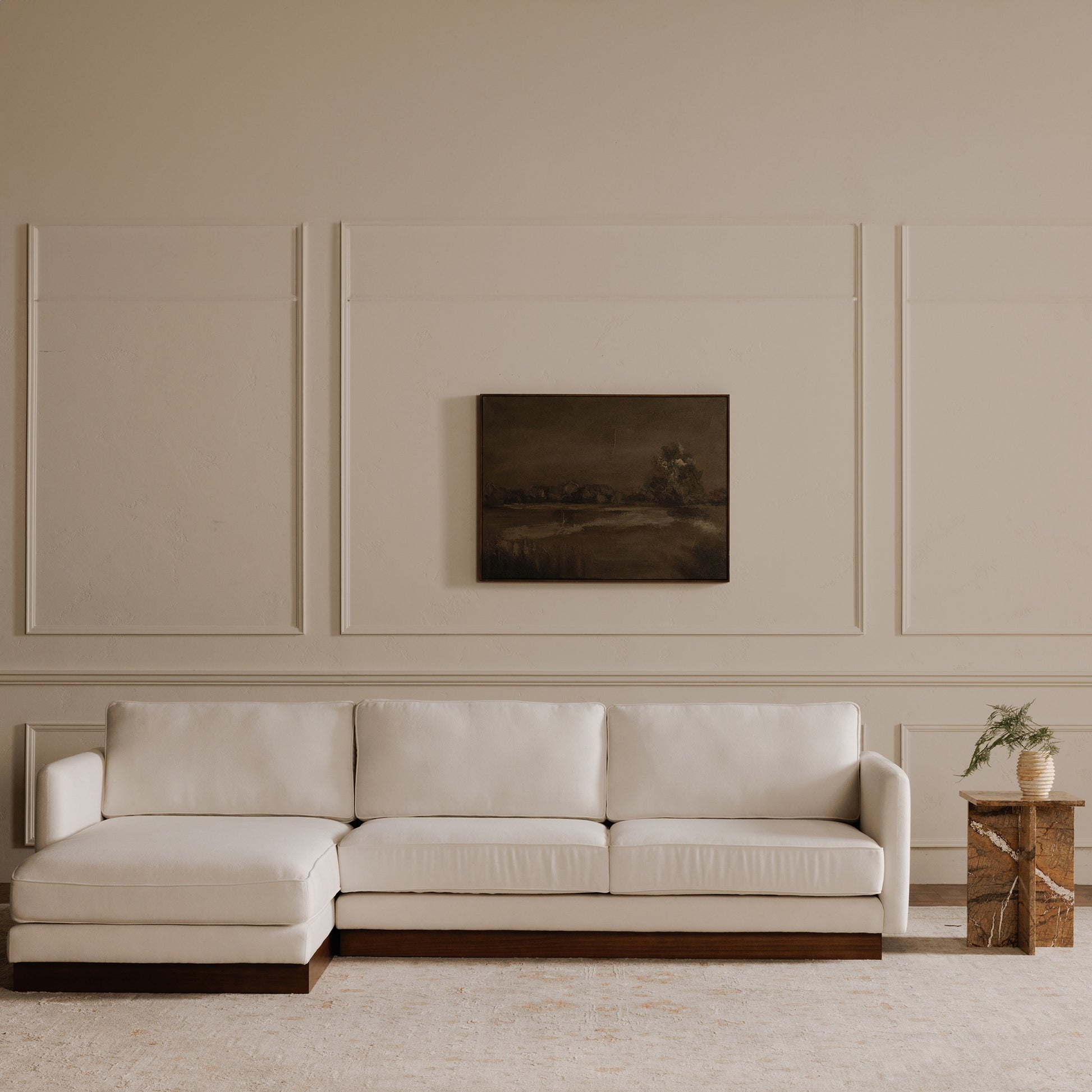 Vernon Right Sectional White - Central Designs