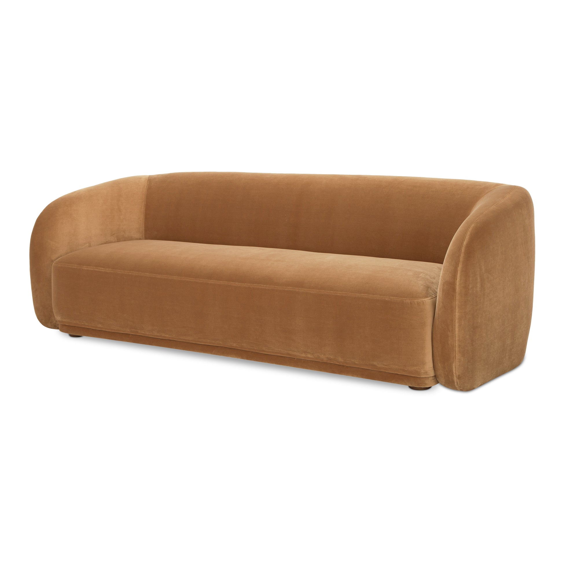 Faye Sofa Tan Faux Mohair - Central Designs