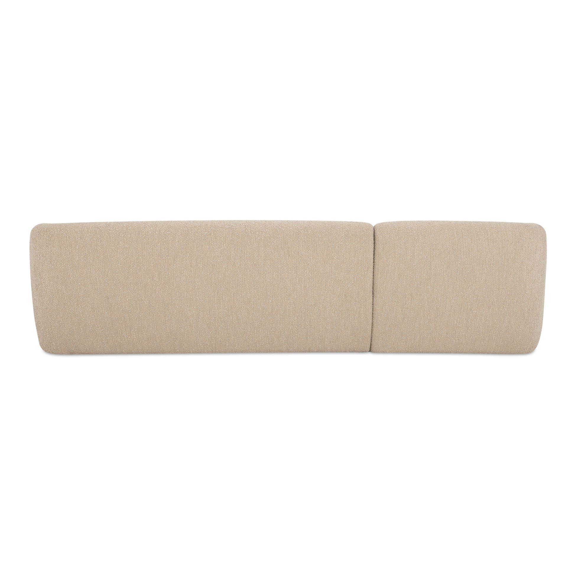 Faye Left Sectional Beige Boucle - Central Designs