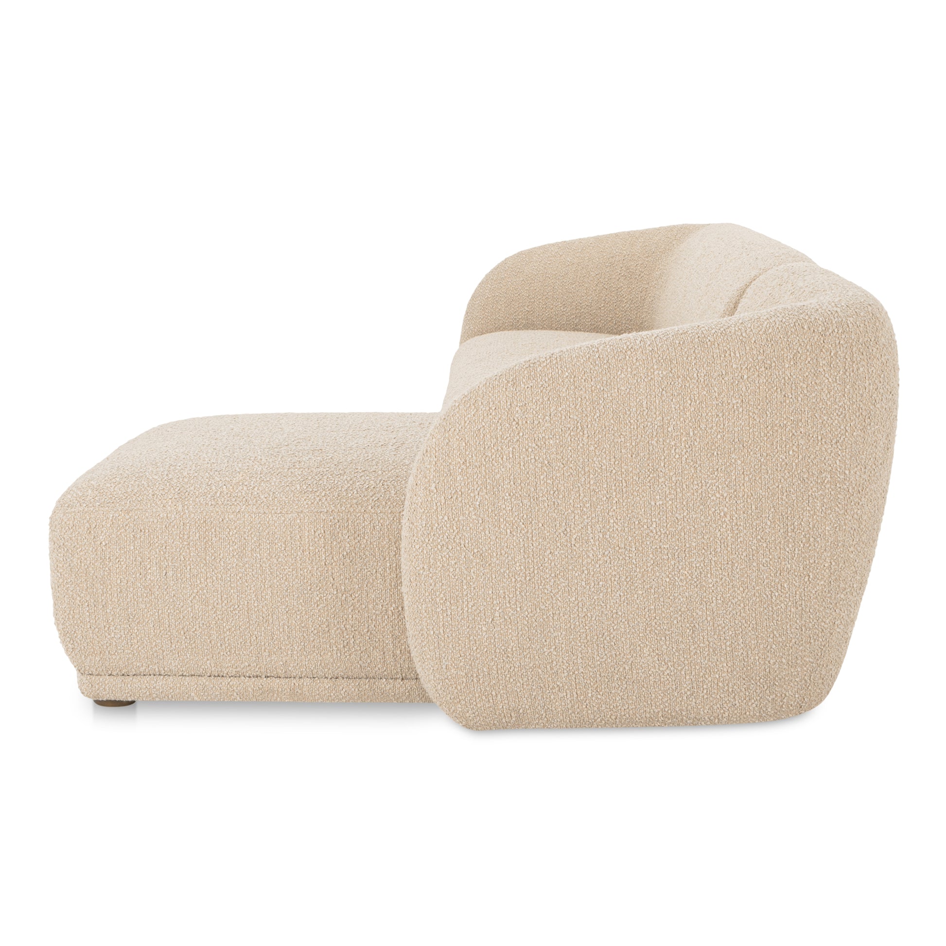 Faye Right Sectional Beige Boucle - Central Designs