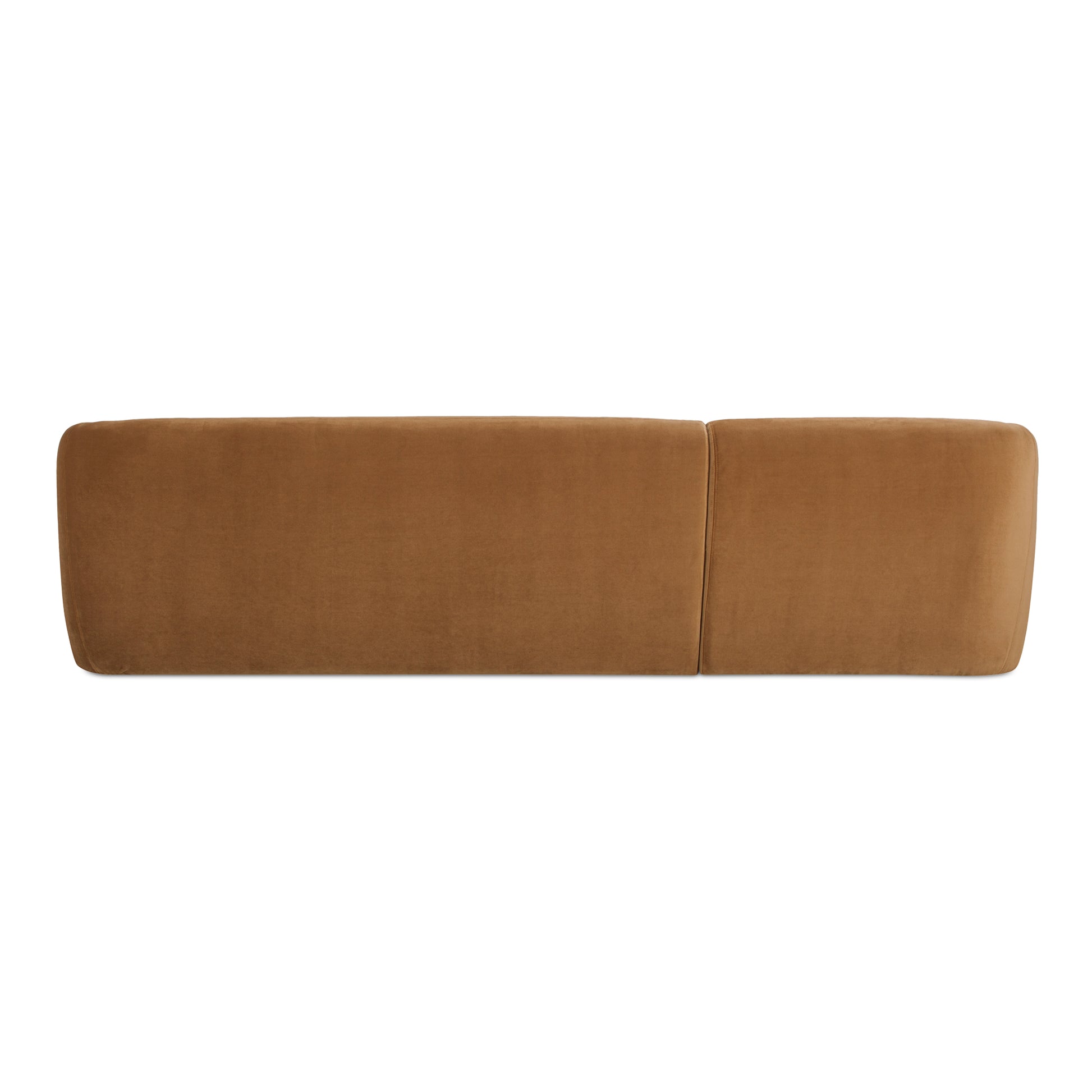 Faye Left Sectional Tan Faux Mohair - Central Designs