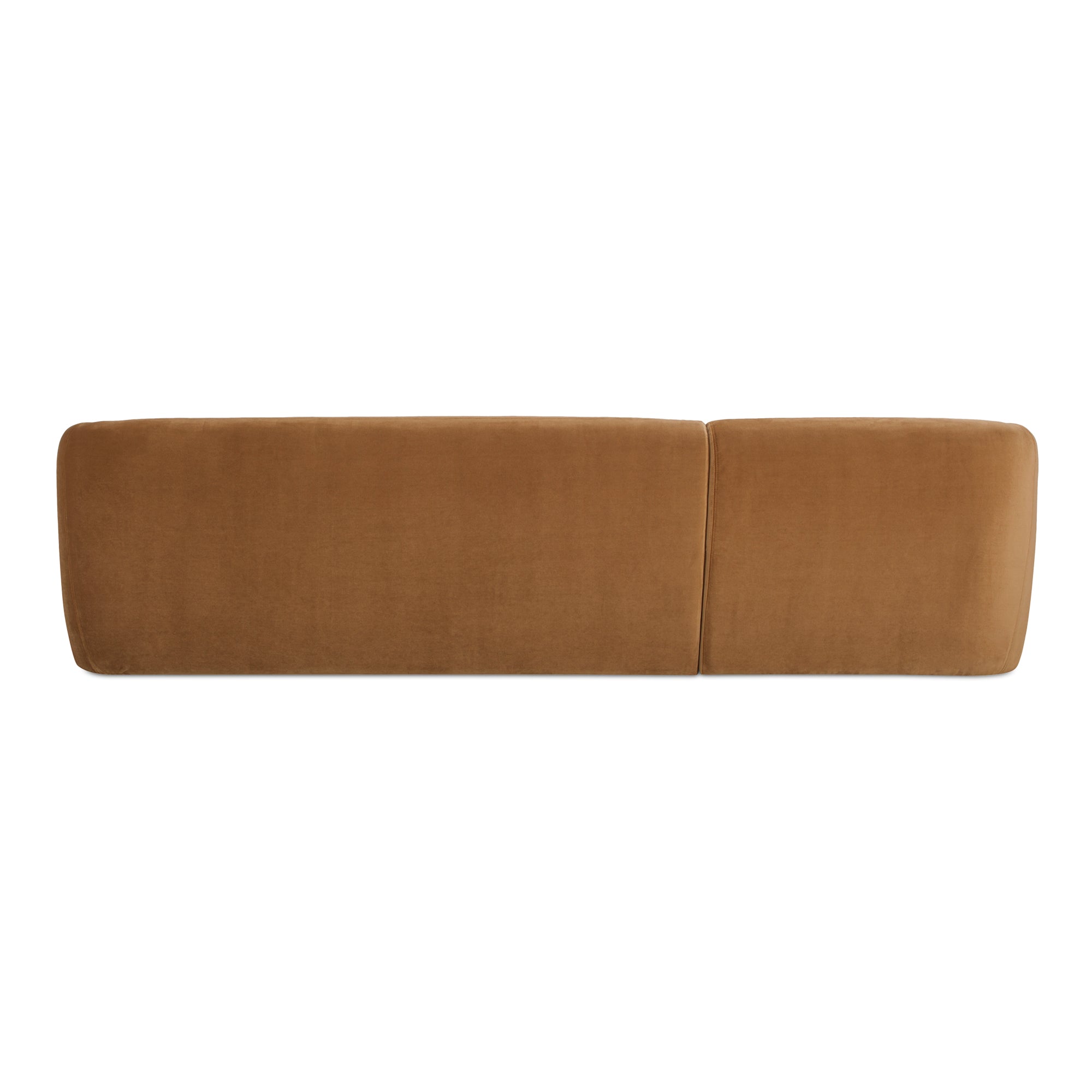 Faye Left Sectional Tan Faux Mohair - Central Designs