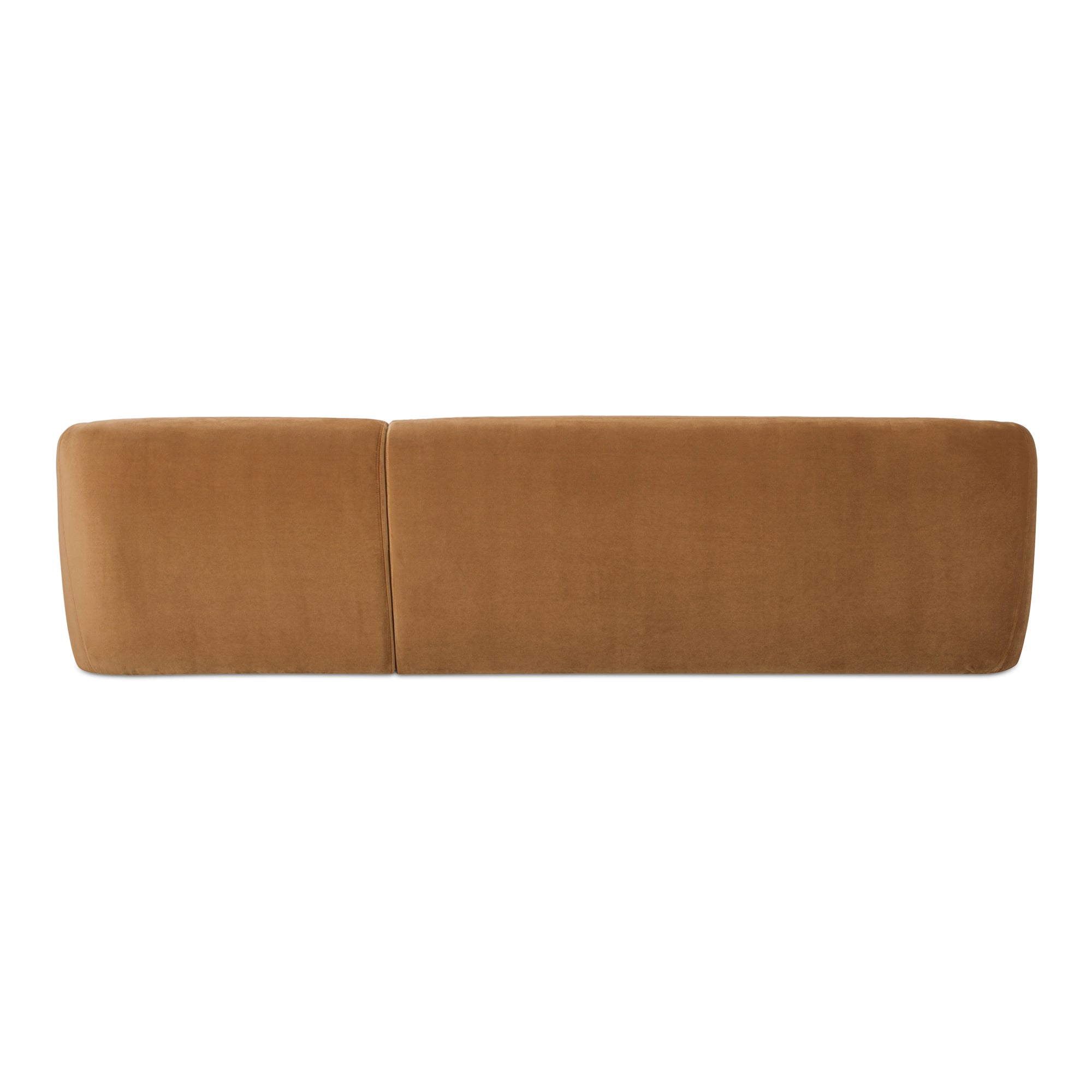 Faye Right Sectional Tan Faux Mohair - Central Designs