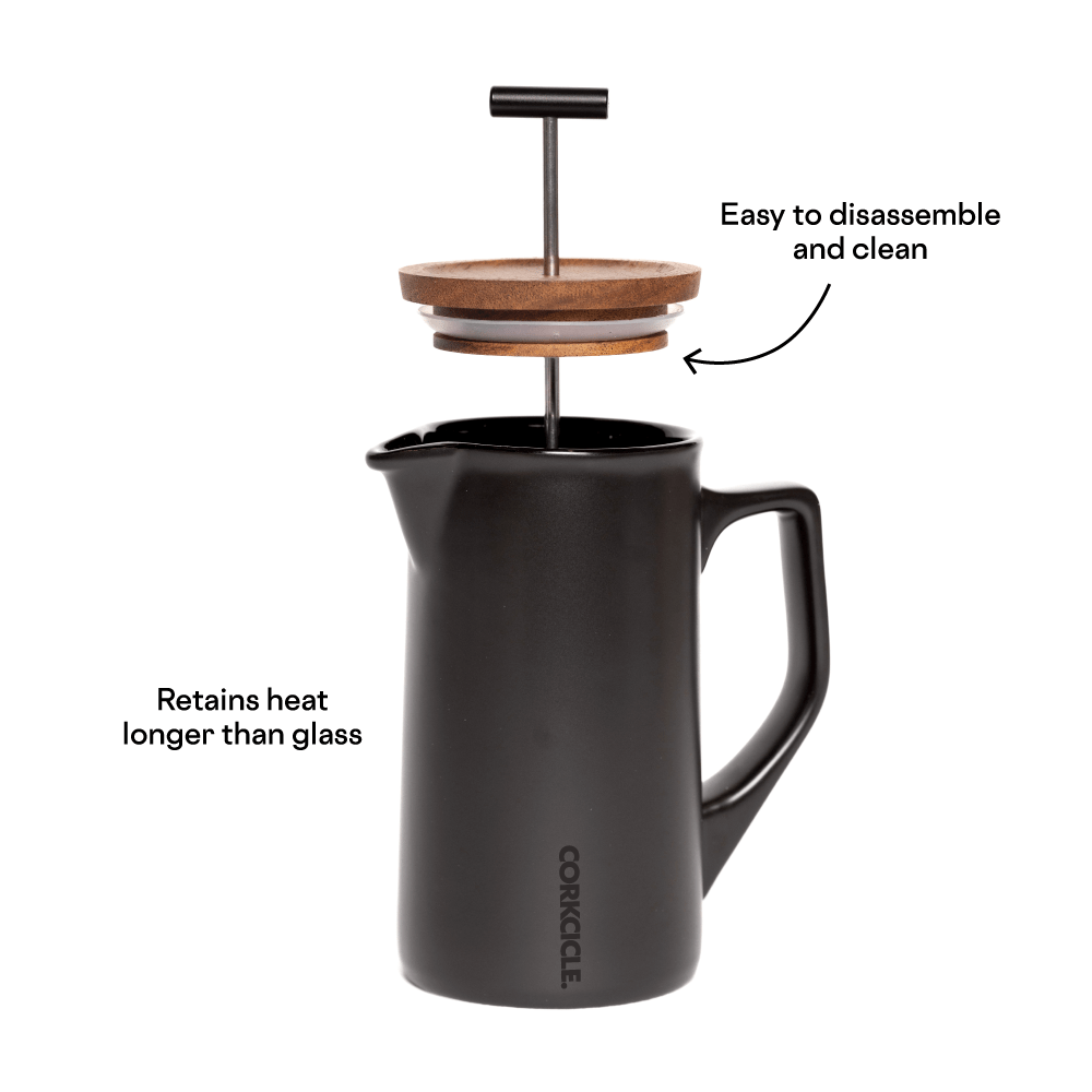 Ceramic French Press in Oat Milk - Central Designs