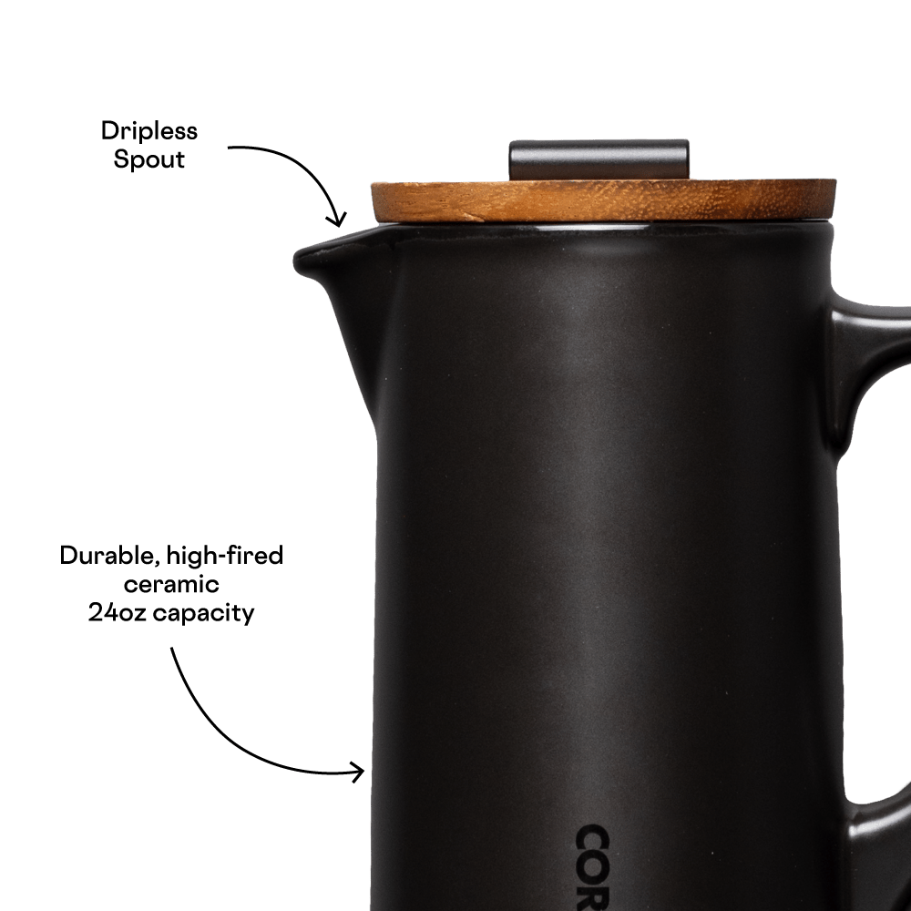 Ceramic French Press in Oat Milk - Central Designs