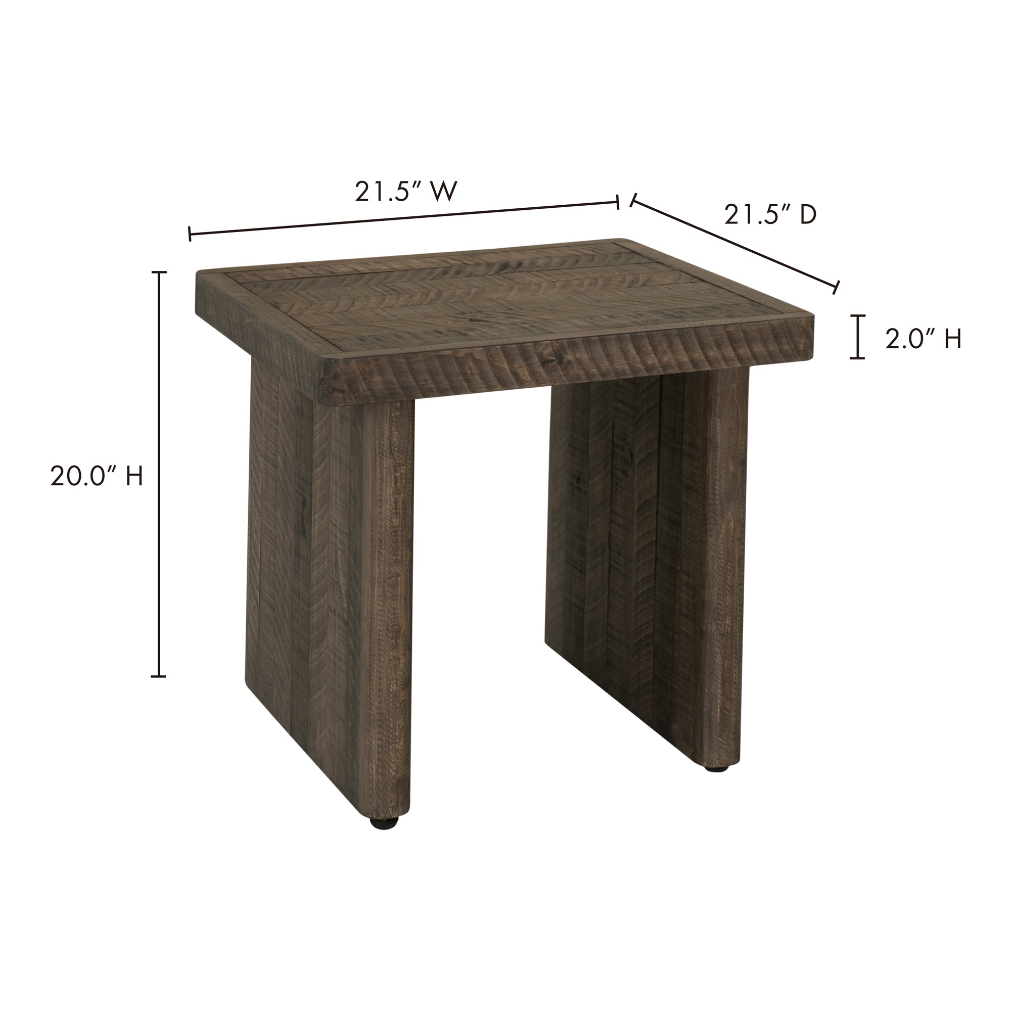 Monterey End Table Aged Brown