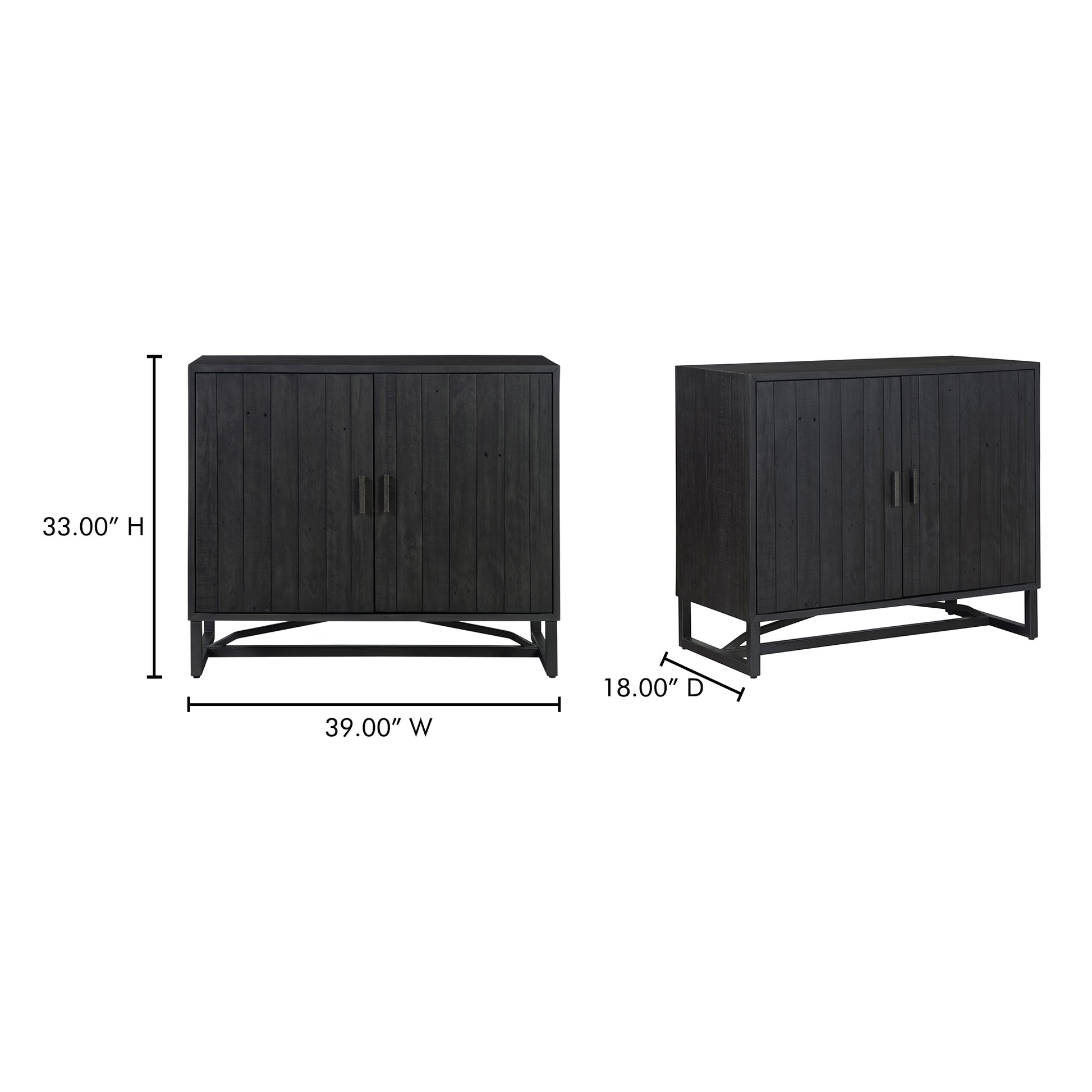 Sierra 2 Door Cabinet Black - Central Designs