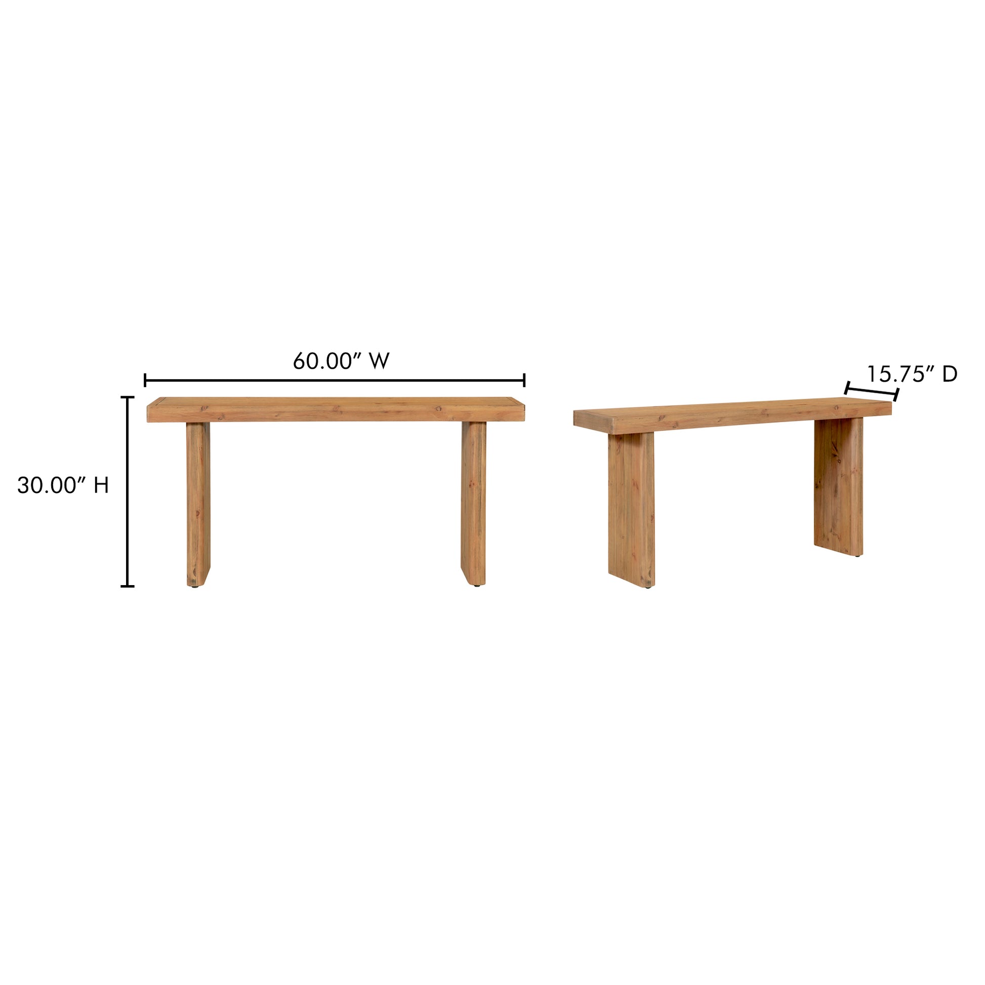 Monterey Console Table Rustic Blonde - Central Designs
