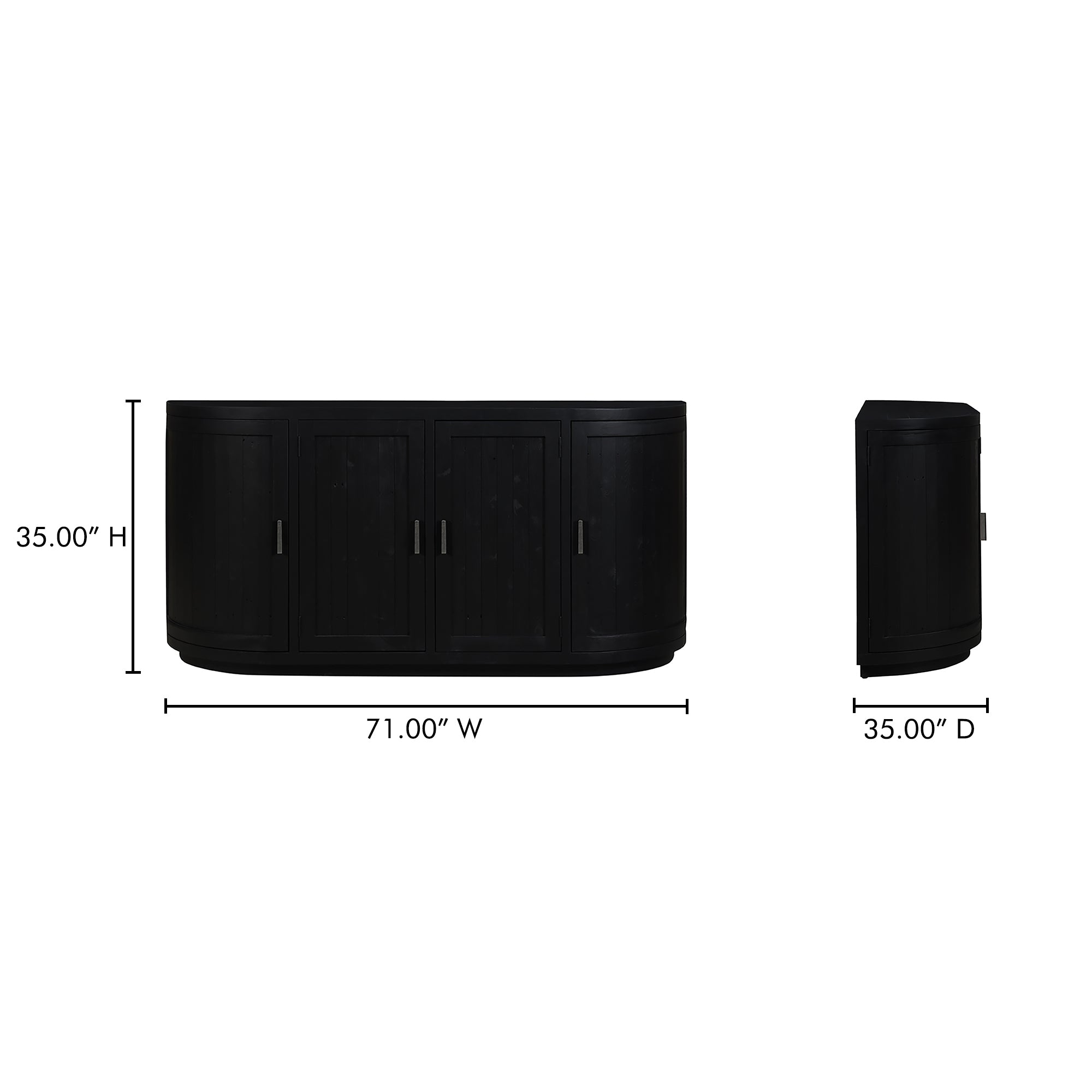 Nicola Sideboard Black - Central Designs