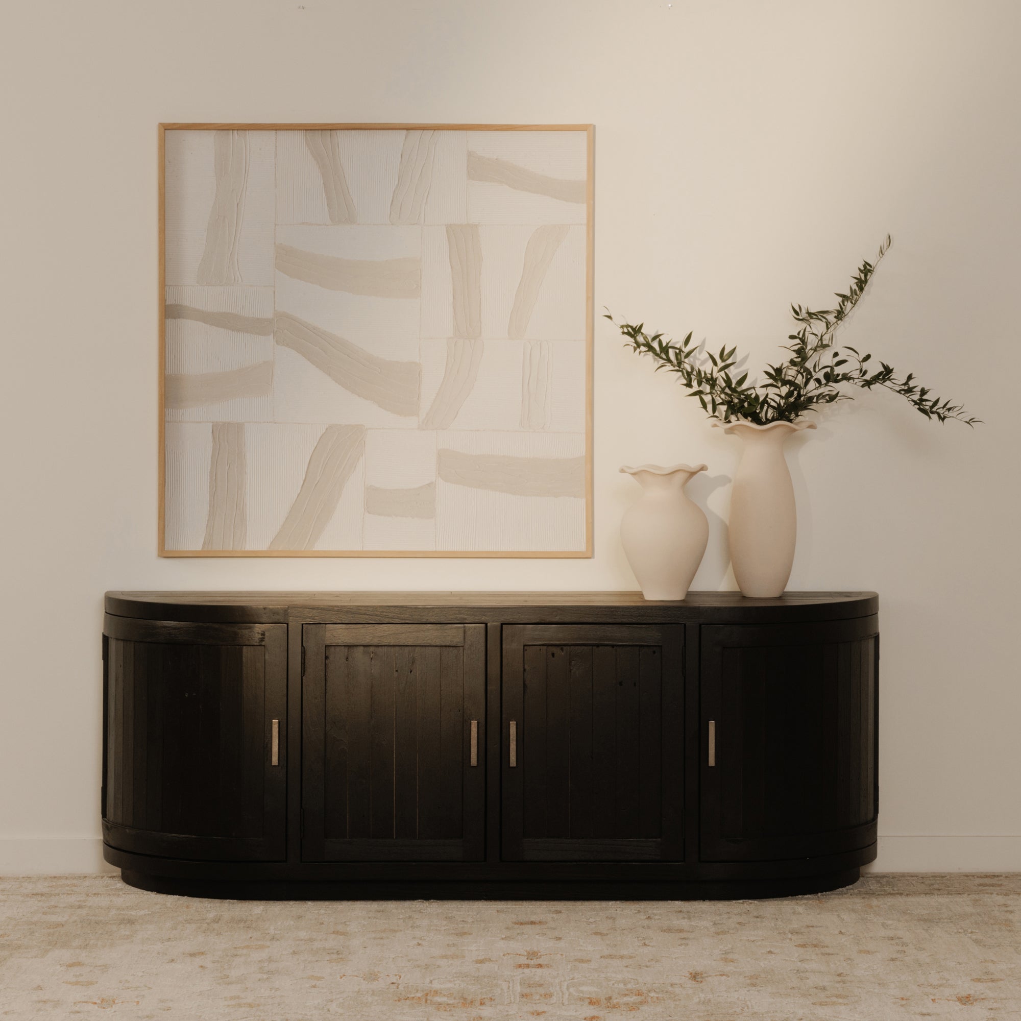 Nicola Media Cabinet Black - Central Designs