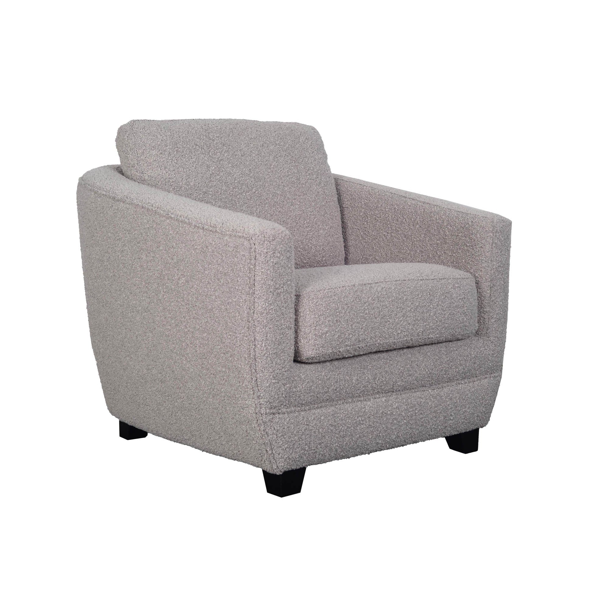 Baltimo Club Chair - Boucle Grey - Central Designs
