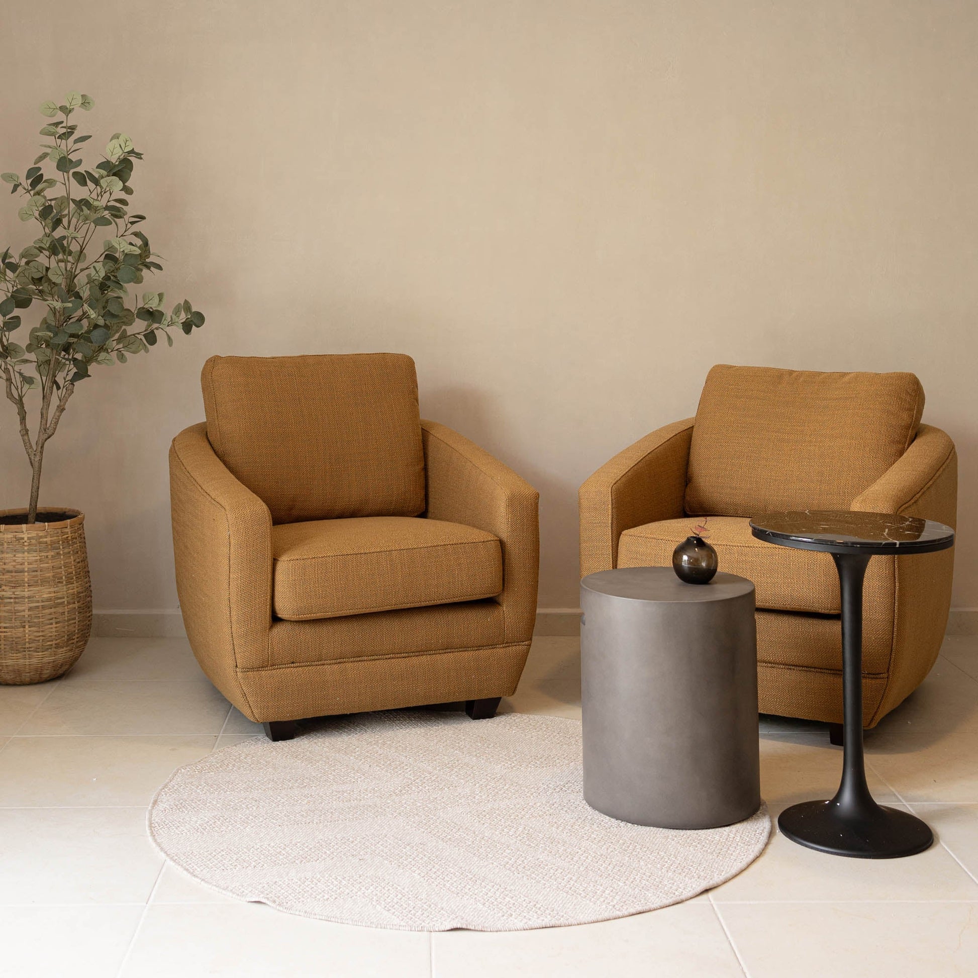 Baltimo Club Chair - Gold - Central Designs