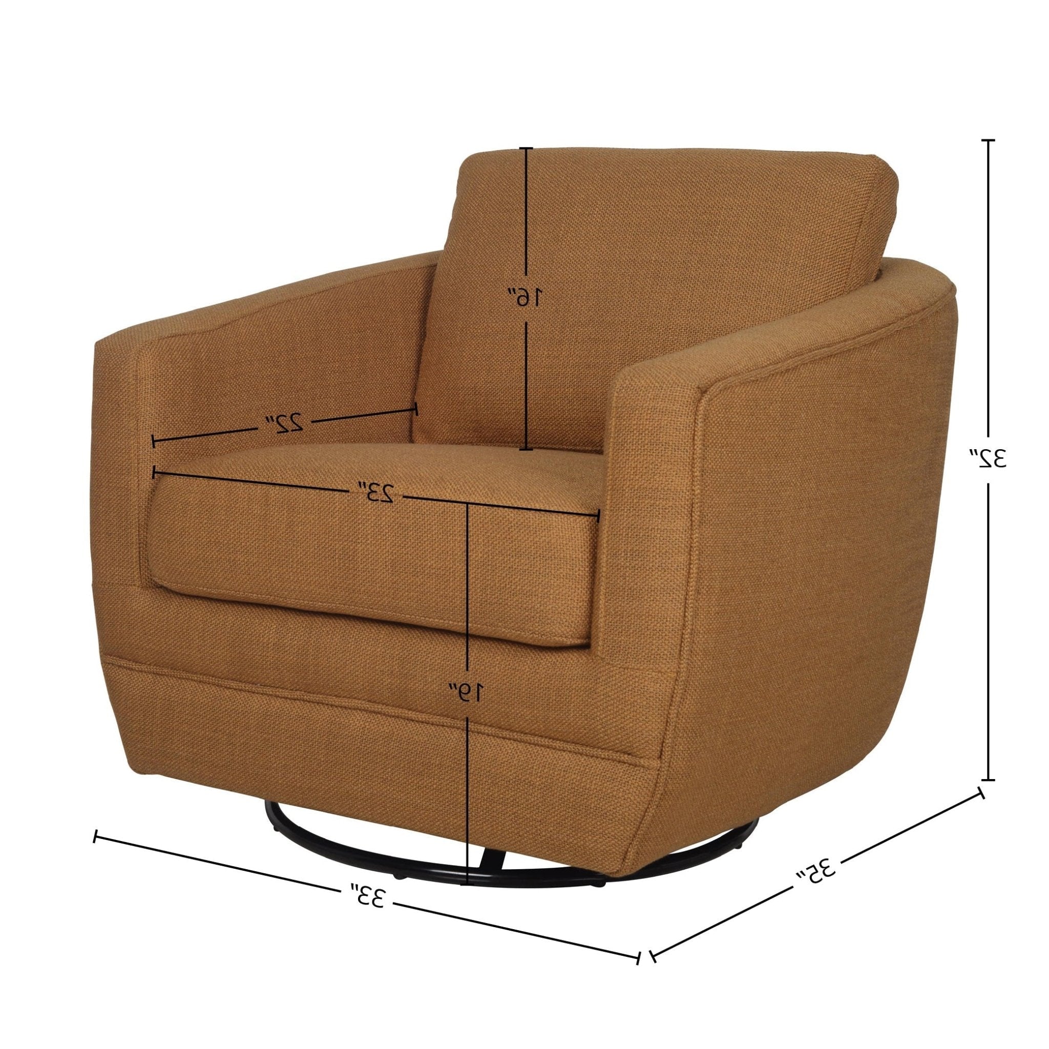 Baltimo Swivel Glider - Gold - Central Designs