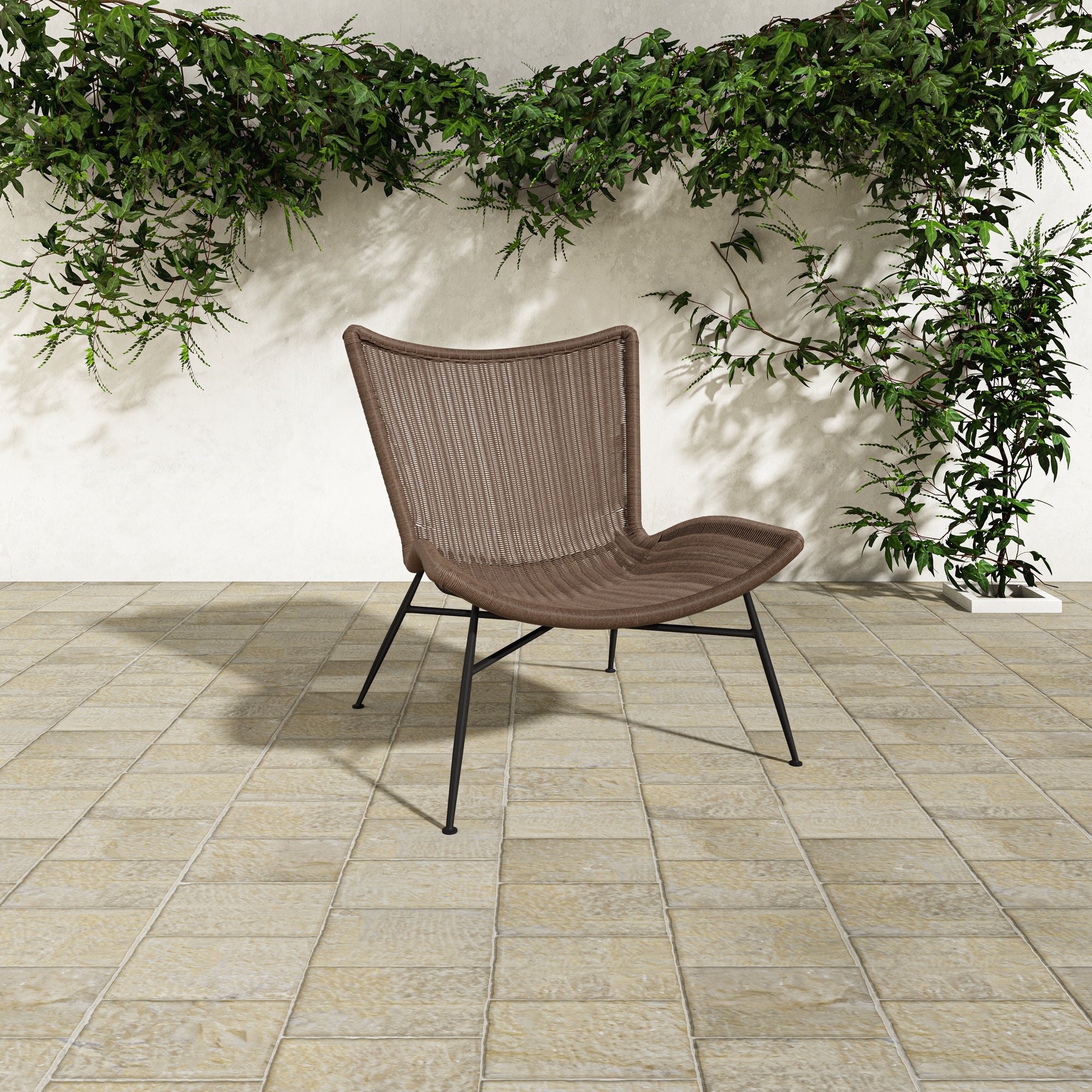 Paige Outdoor Accent Chair Brown - Central Designs