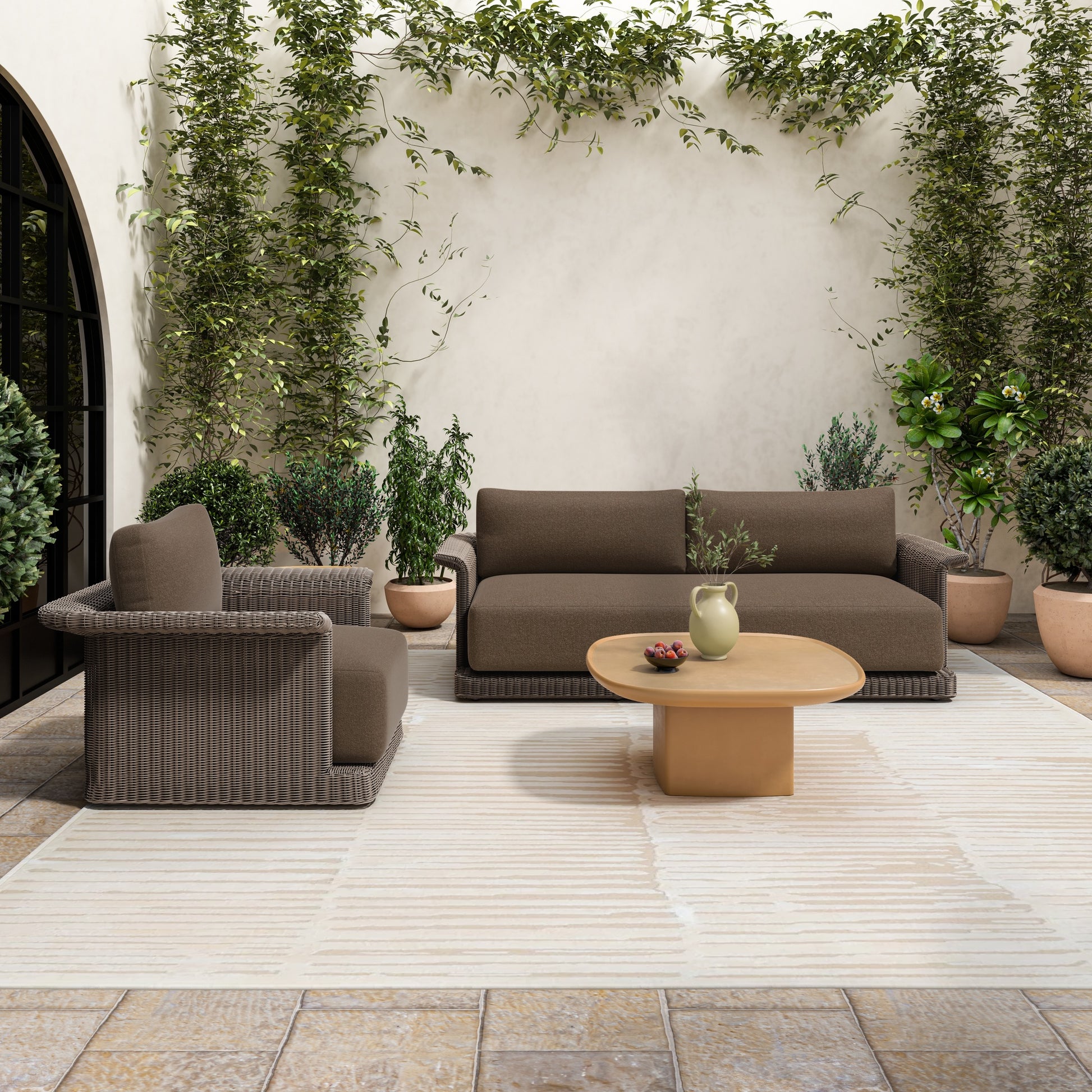 Meredith Outdoor Sofa Brown - Central Designs