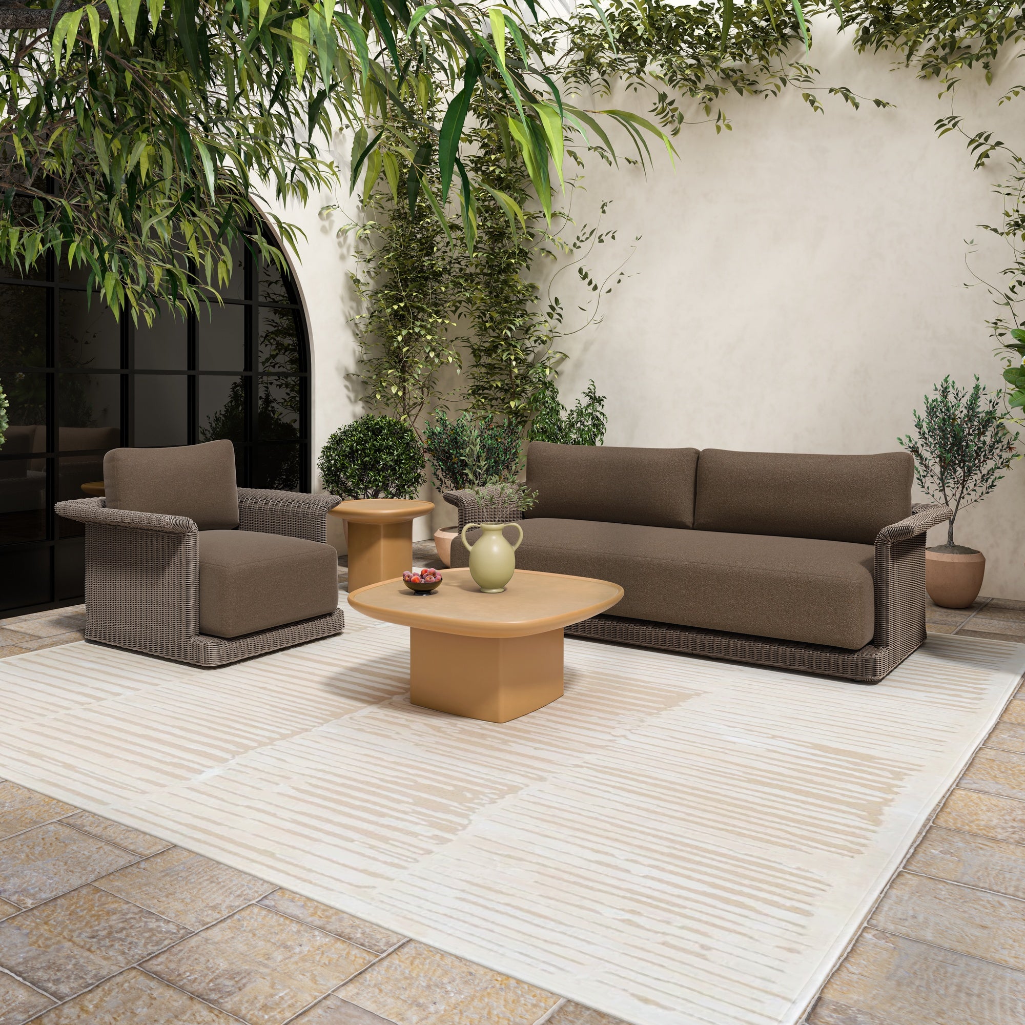 Meredith Outdoor Sofa Brown - Central Designs