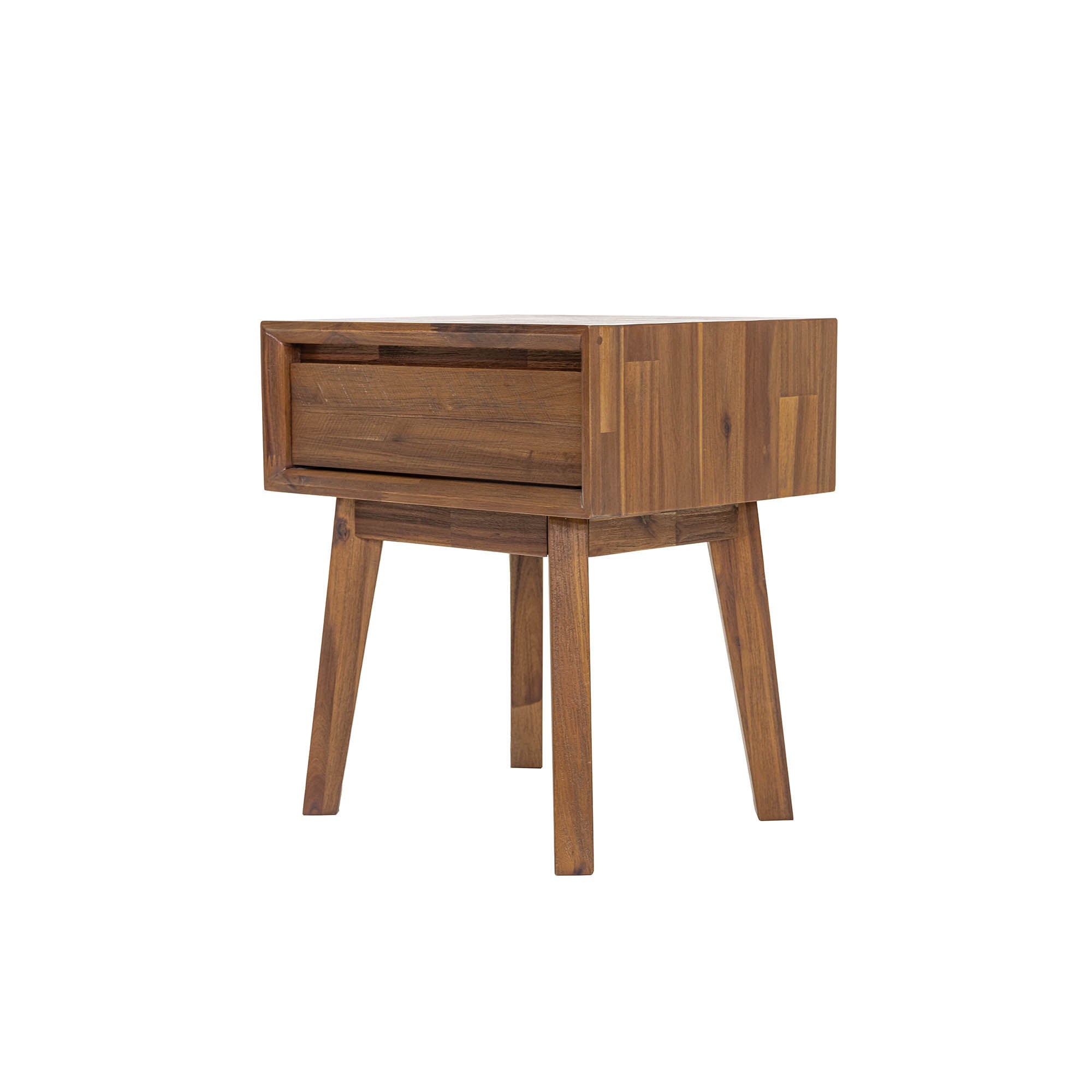 Gia 1 Drawer Nightstand - Warm Pecan - Central Designs