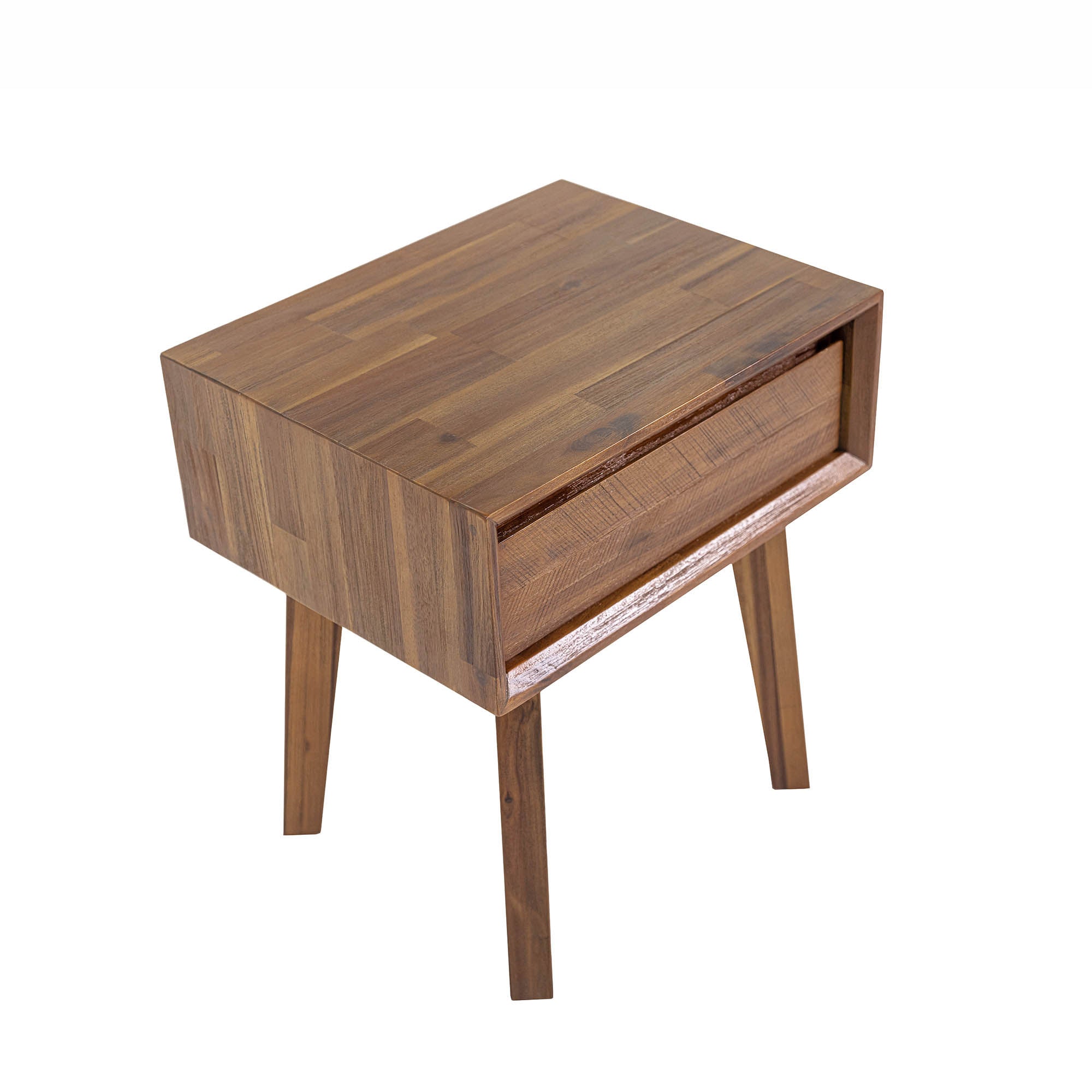 Gia 1 Drawer Nightstand - Warm Pecan - Central Designs