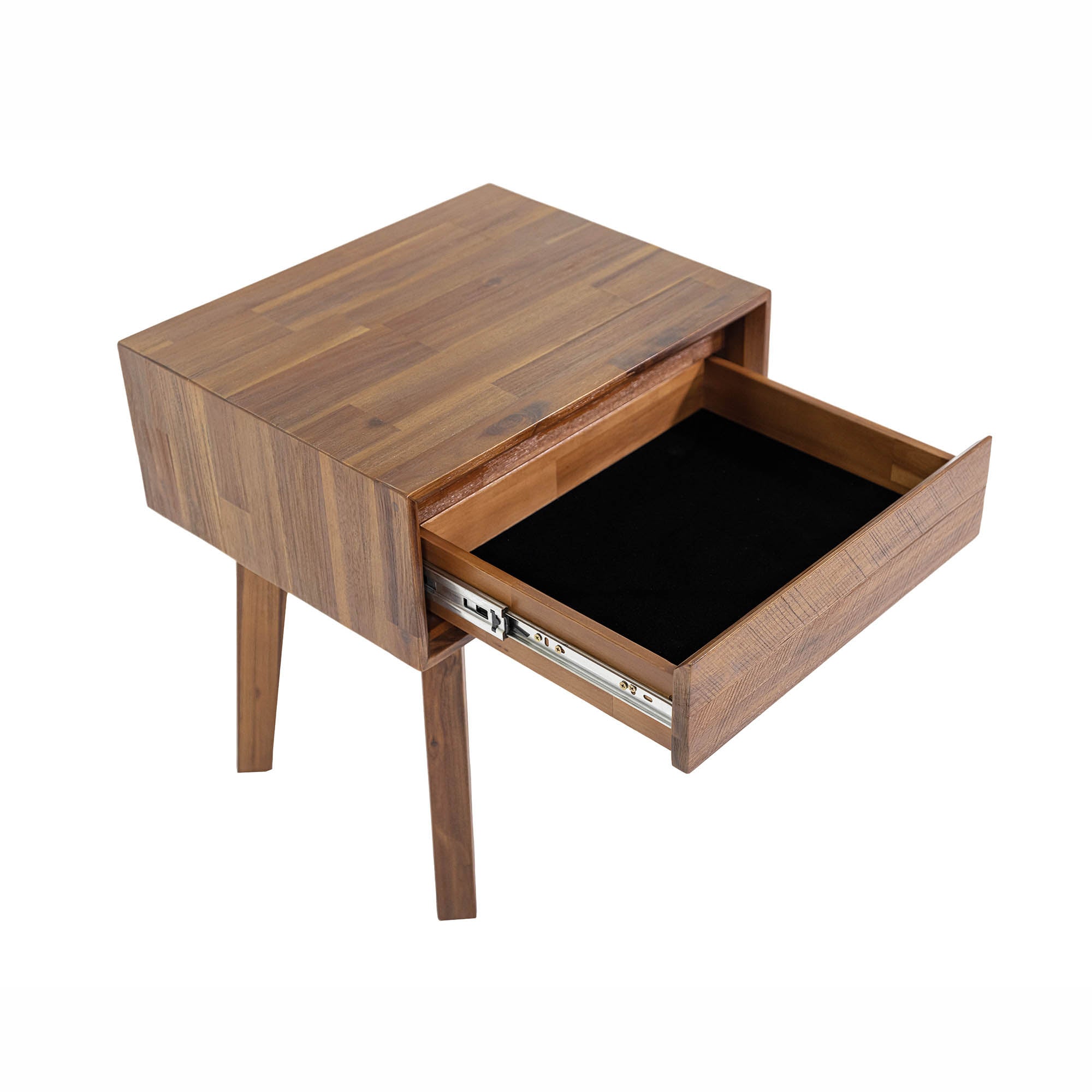 Gia 1 Drawer Nightstand - Warm Pecan - Central Designs