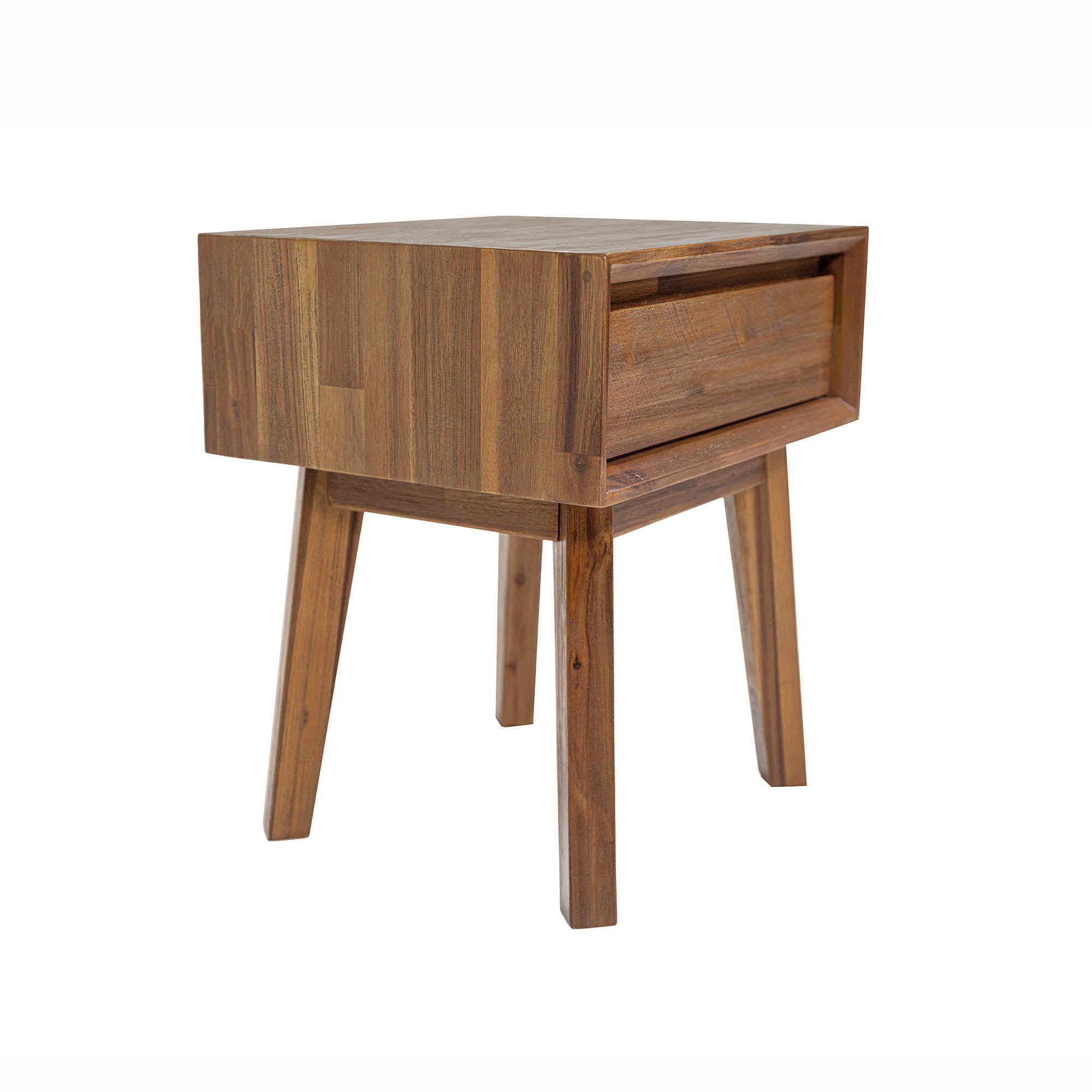 Gia 1 Drawer Nightstand - Warm Pecan - Central Designs
