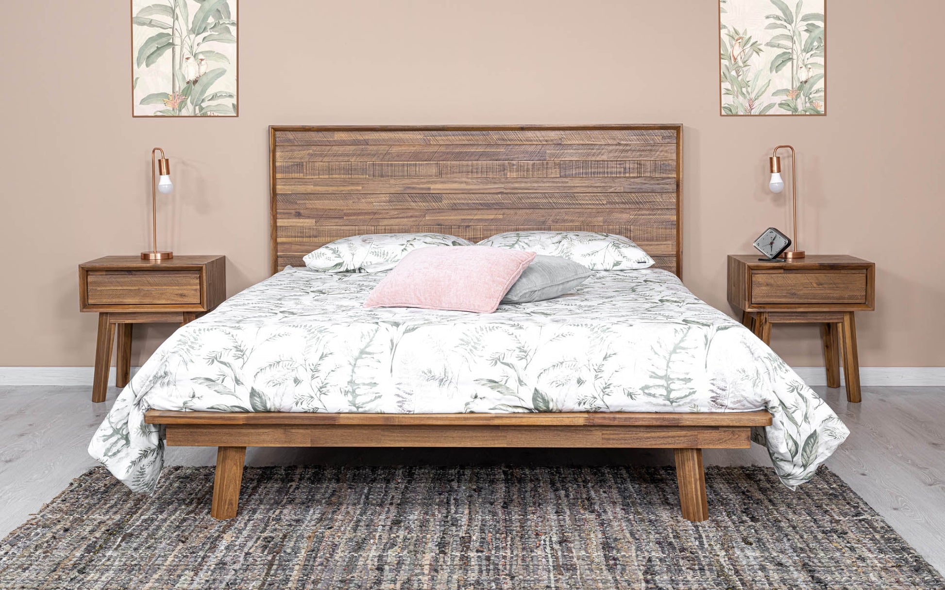 Gia 1 Drawer Nightstand - Warm Pecan - Central Designs