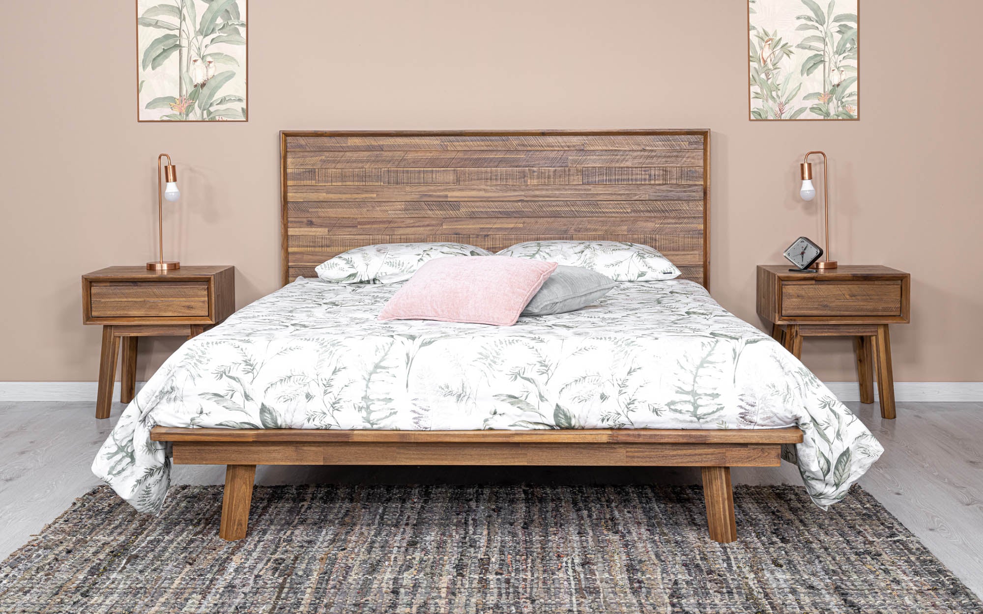 Gia 1 Drawer Nightstand - Warm Pecan - Central Designs