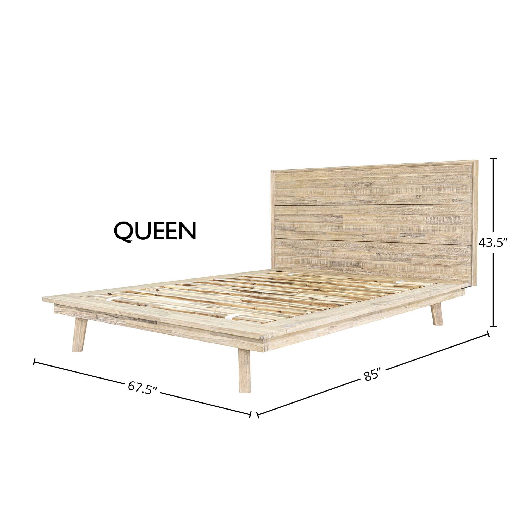Gia Queen Bed - Light Driftwood